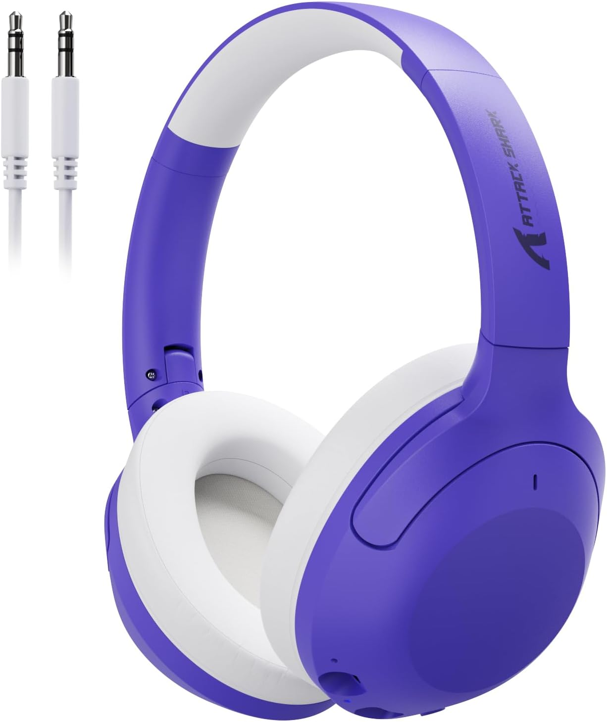 Lexonelec X Attack Shark G300 Wireless Active Noise Cancelling Headset, Bluetooth 5.3 Deep Bass HD Stereo Sound over Ear, 20H Playtime, Built-In Mic Lightweight Design 3.5Mm Gaming Headset(Purple) image number 1