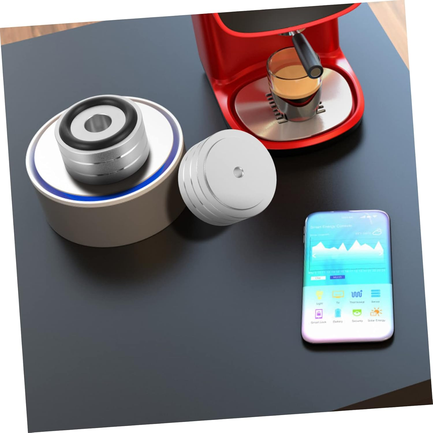 SUPVOX 2Pcs Amplifier Feet Pad Aluminium Alloy Speaker Spikes Detachable Rubber Ring anti Vibration Feet Universal Subwoofer Stand Silver - Silver image number 2