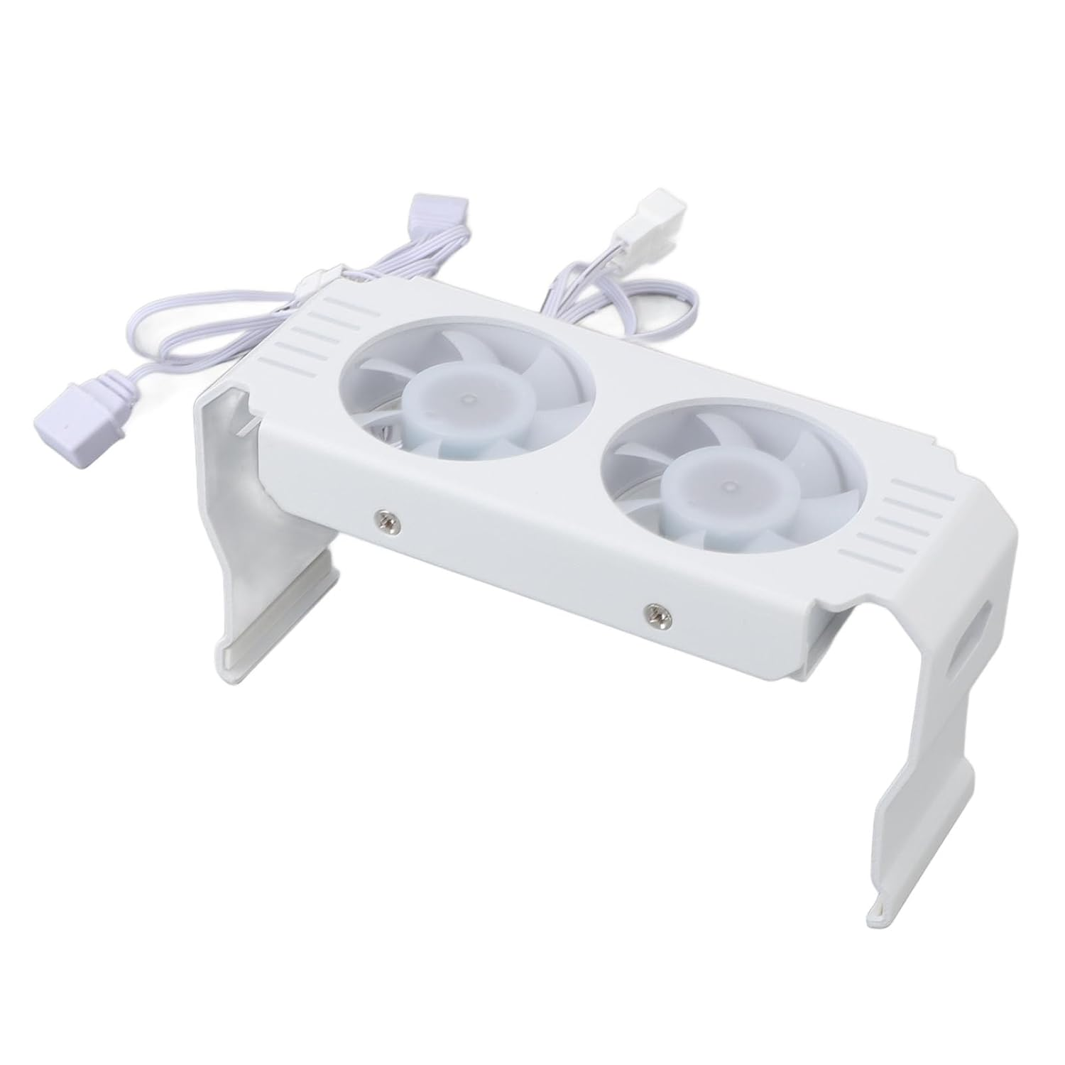 5V 3 Pin ARGB Memory RAM Cooler DDR Heatsink, ARGB RAM Radiator PC Memory Module Heat Sink for DDR DDR2 DDR3 DDR4 DDR5, PWM Temperature Control Dual Fan (White)