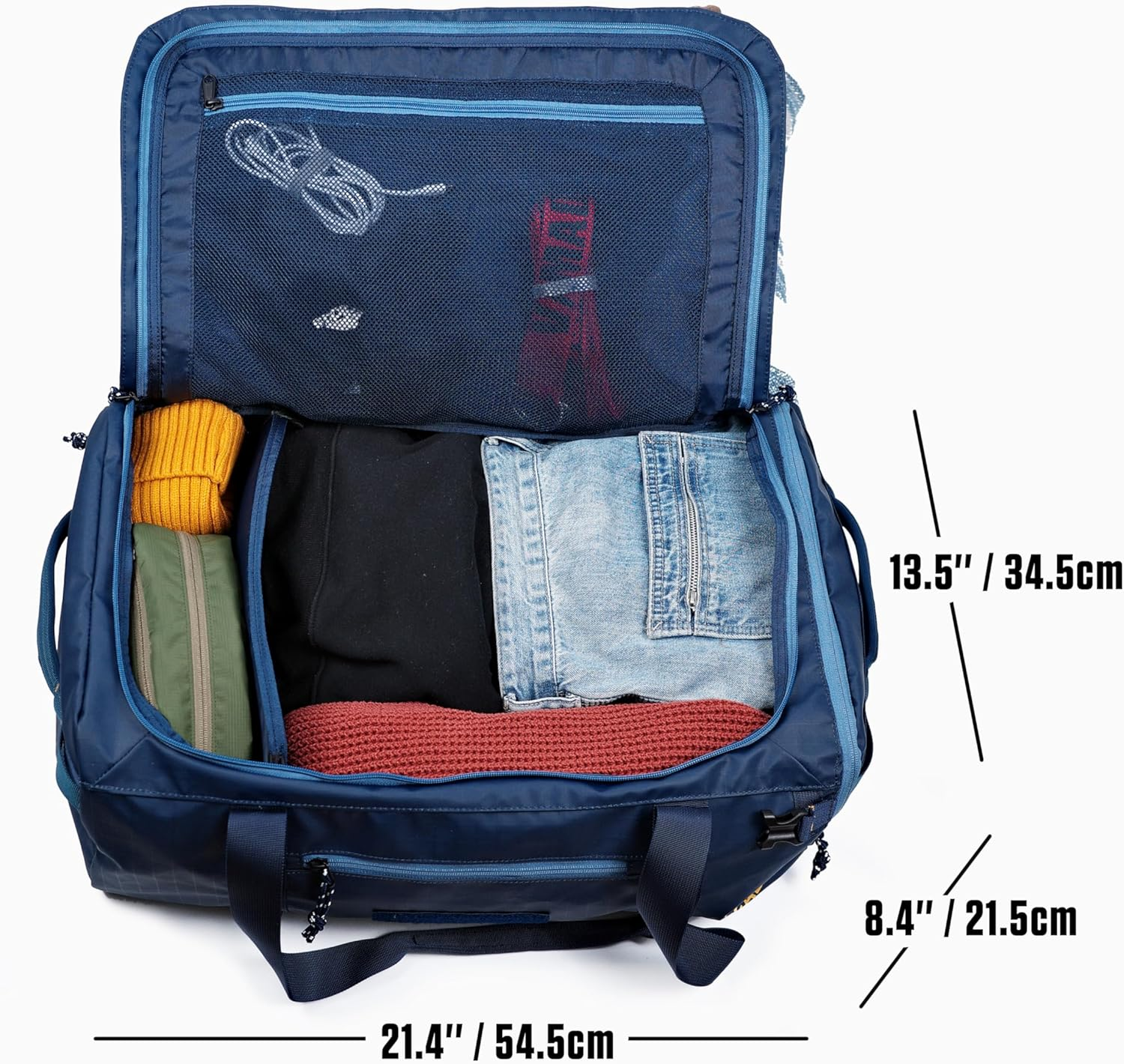 Utility Duffle Bag 40L, Convertible Backpack for Travel, Gym & Commute, Water Repellent