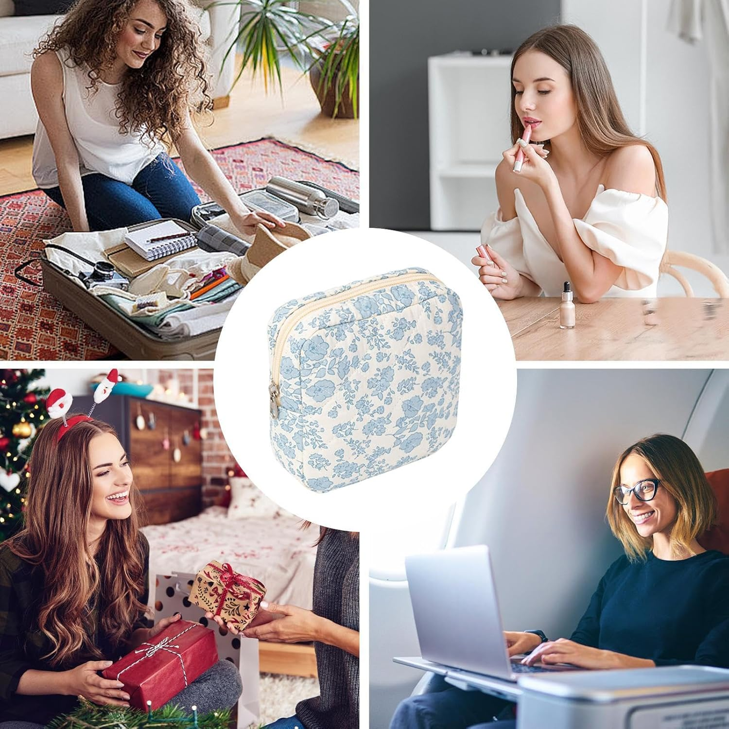 Sanitary Pad Storage Bag - First Period Kit for Girls | Sanitary Disposal Bags | Portable Zipper Stylish Pouch | Menstrual Tampon Nursing Pads Holder for Teen Pads/Sanitary Napkins/Small Tampons - A image number 6