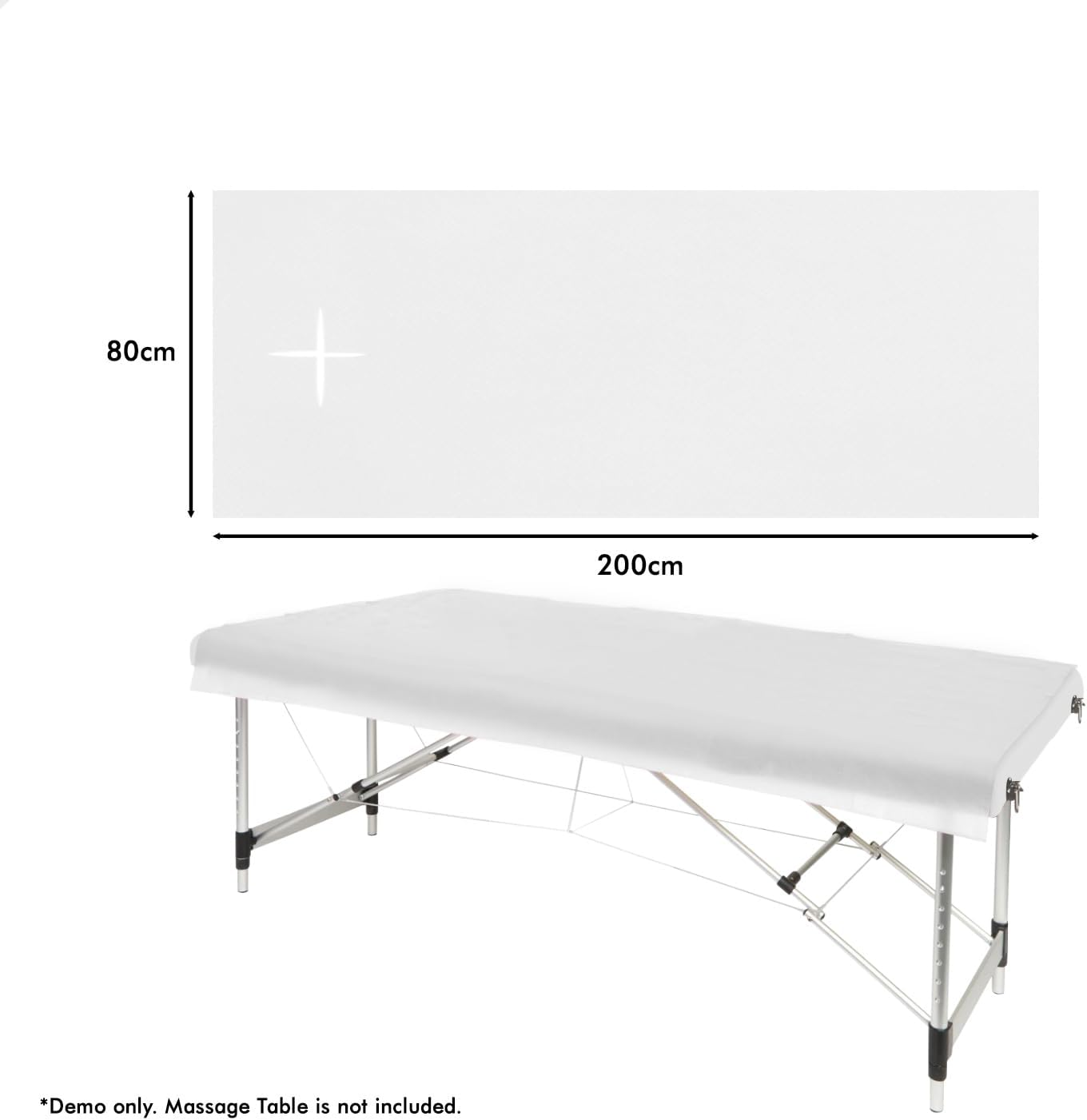 ALFORDSON 2 Rolls 100Pcs Massage Table Sheets, 200Cm X 80Cm Disposable Bed Sheet, White Breathable SMS Non-Woven SPA Massage Table Cover, Water & Oil Proof Bed Cover for SPA Tattoo Beauty Salon image number 3