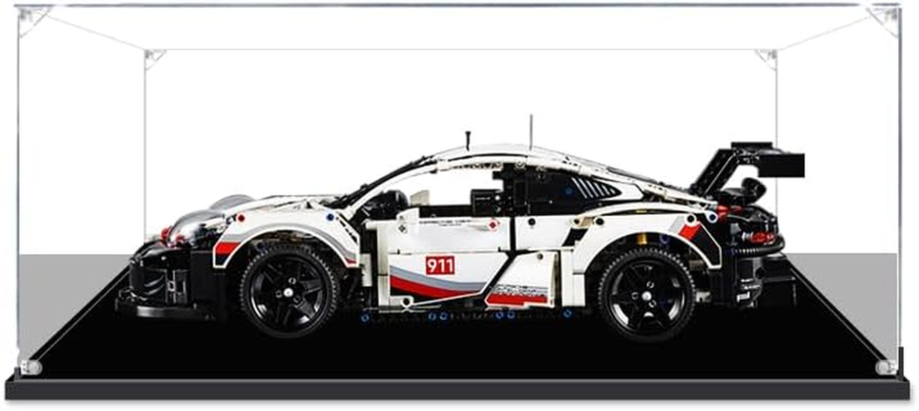 Acrylic Display Case for  Technic 42115 Lamborghini Si&aacute;n FKP 37, 42143 Ferrari Daytona SP3, 42083 Bugatti Chiron, 42096 Porsche 911 RSR, 42056 42156 Dustproof Protection Clear Showcase image number 5