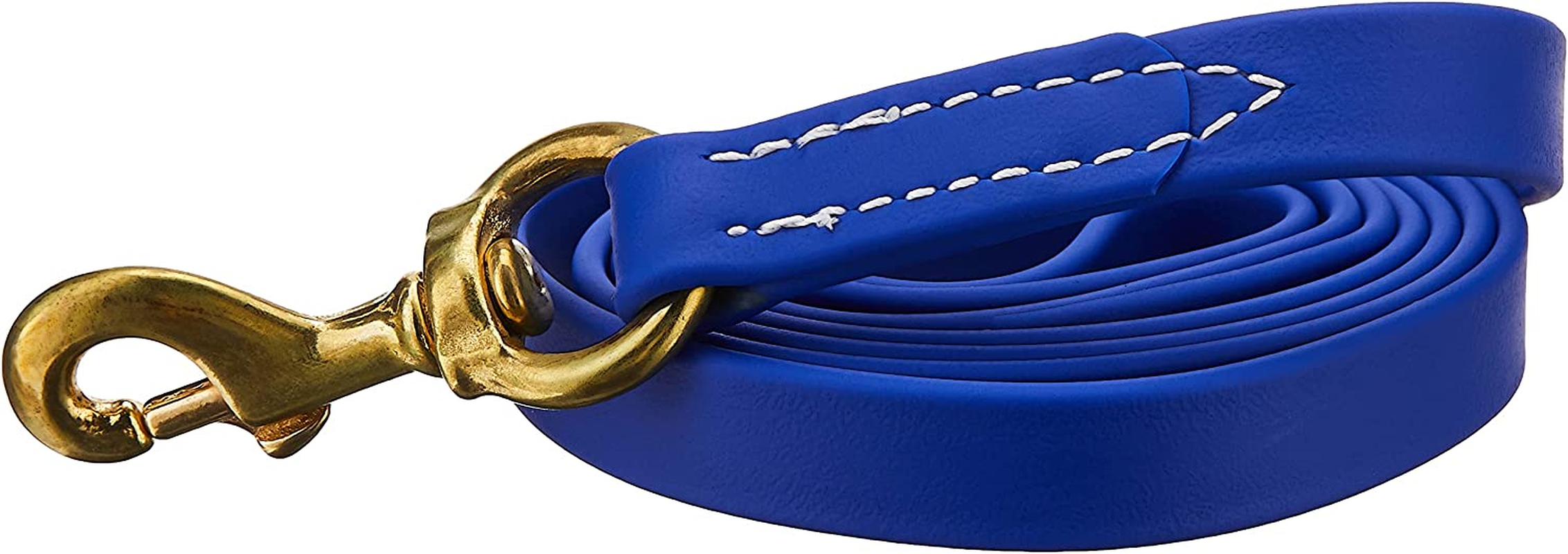 J&J Dog Supplies Biothane Dog Leash, 3/4" Wide by 6' Long, Blue