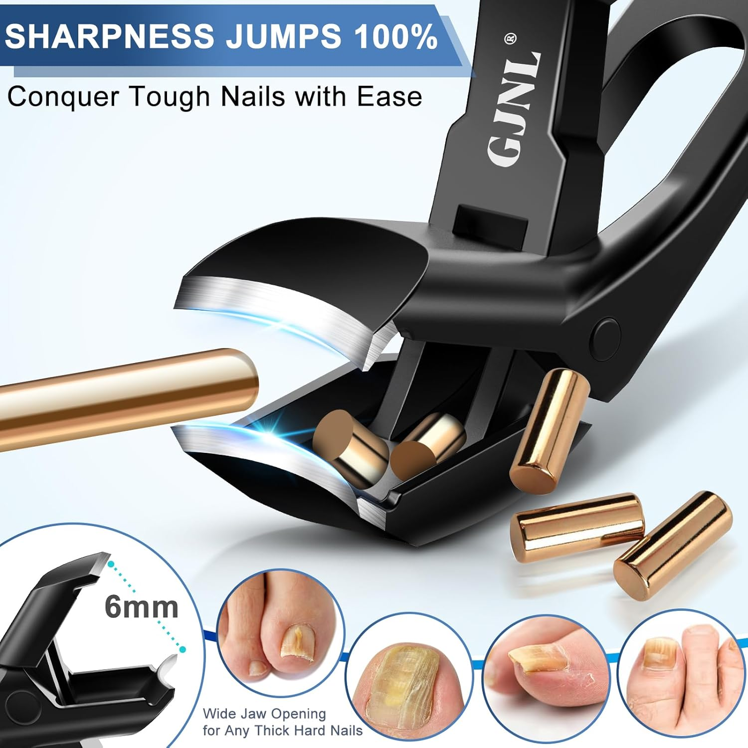 Mens Stocking Stuffers 2025 Gifts for Men, Christmas Gift for Mens Dad Boyfriend Teens Him, Angled Head Long Handle Toe Nail Clippers for Men with Wide Jaw, Toenail Clippers for Thick Toenails image number 5