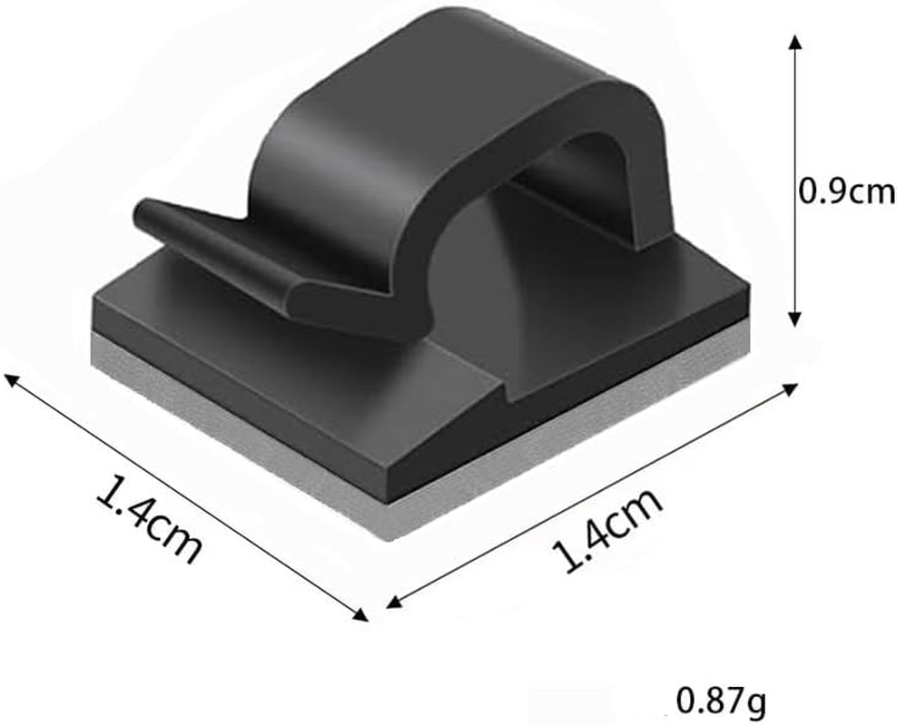 50Pcs Cable Clips with Strong Adhesive, Durable Wire Holder, Sturdy Cable Wire Organizer Clamp, Cable Cord Management, Suitable for Office, Home, Car and Workshop (Black) - White image number 6