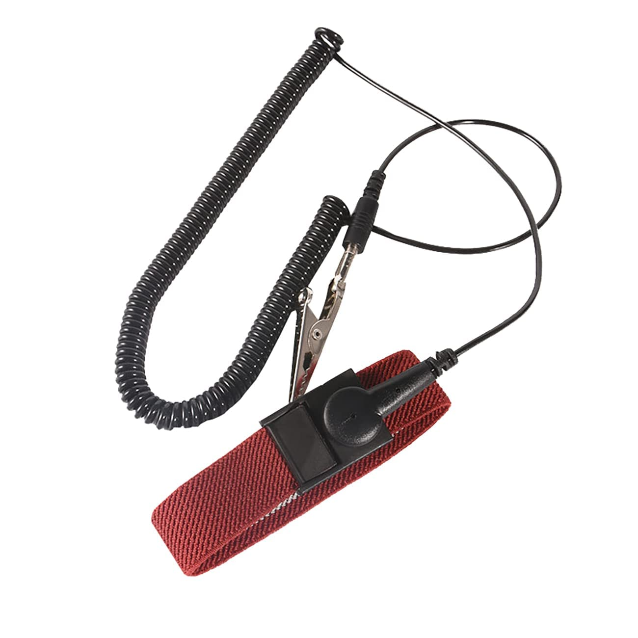 Anti Static Wrist Strap with Grounding Wire & Alligator Clip | Reusable ESD Bracelet for Electronics, PC Build, Computer Repair | Adjustable Conductive Wristband for Static Discharge Protection image number 6