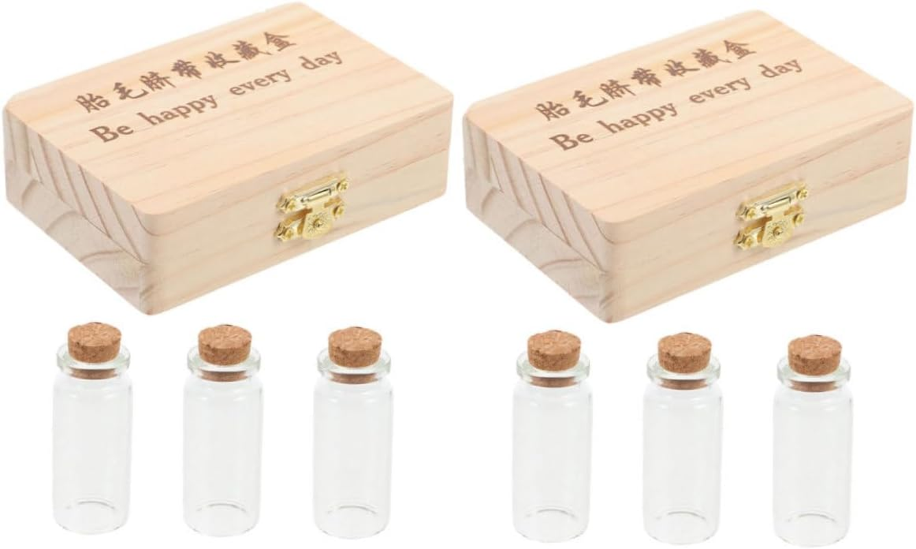 Kisangel First Haircut Keepsake Box Newborn Memory Organizer Fetal Hair Container image number 3