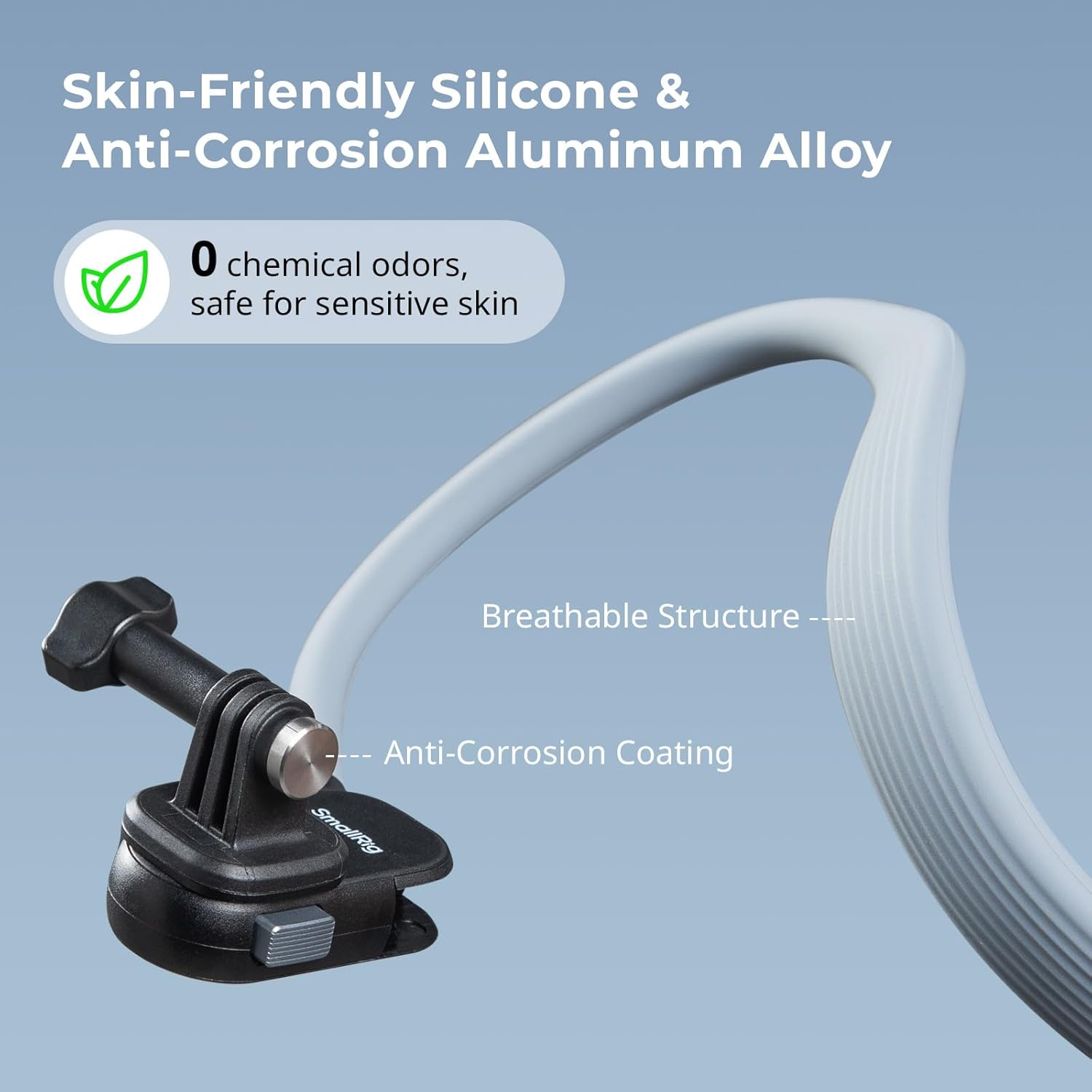 Smallrig Magnetic Neck Mount for Action Camera, Quick Release One-Click Button & Ergonomic Design, for Gopro Hero 12/11/10/9, for DJI Action 4/5, for Insta360 Ace Pro 2, 5126 image number 6