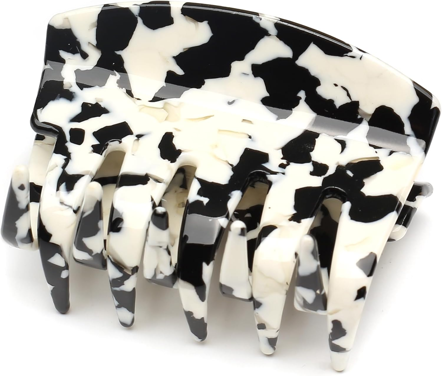 Qingoo Large Hair Clip Beautiful Women'S Hair Clip Headpiece Elegant Hair Accessory 1 Piece (7 Cm X 4.5 Cm, Black White) image number 4