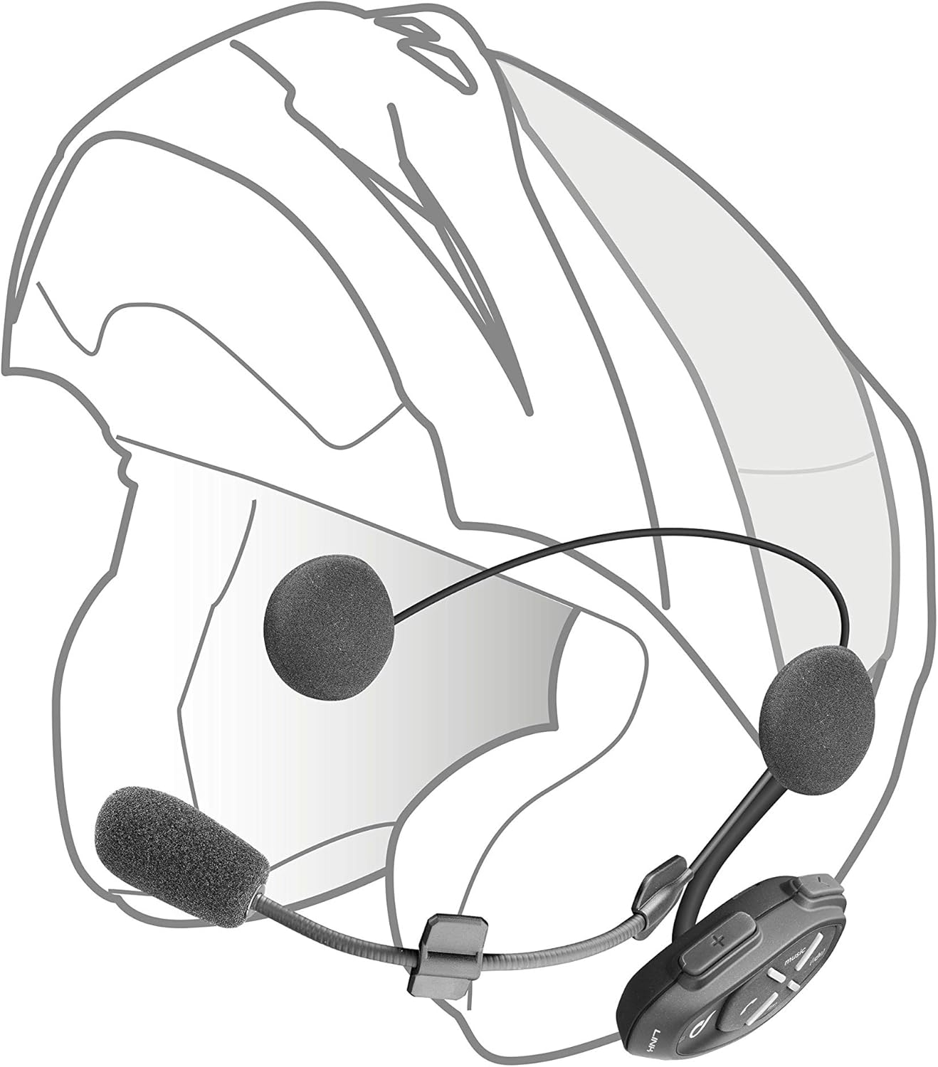 INTERPHONE Link HD Motorcycle Helmet Dual Intercom Stereo Headset High Fidelity 40Mm Pilot Use Distance 300M Autonomy 20 Hours GPS TFT Waterproof IPX67 image number 4