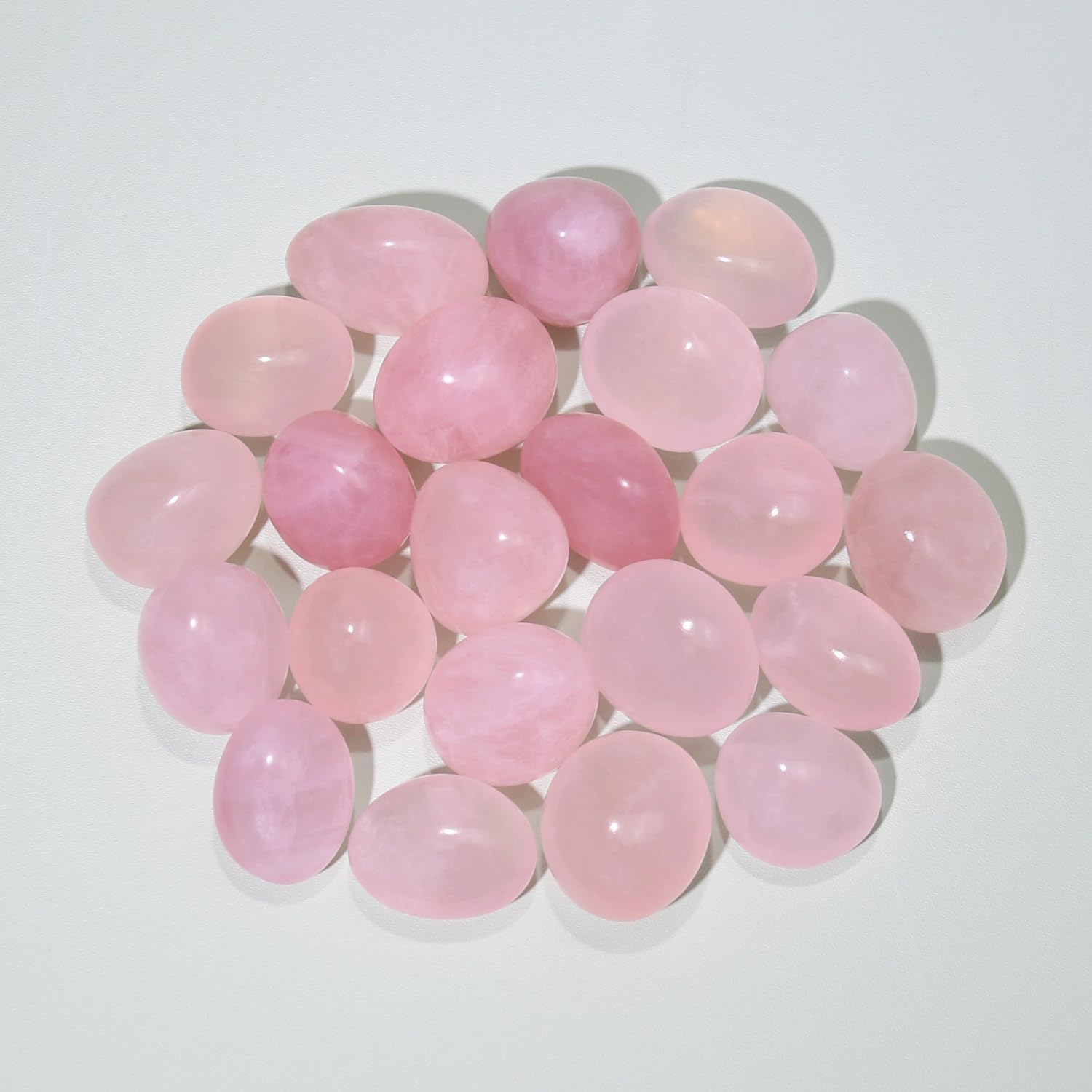 10 Packs of Brazilian Tumbled Polished Natural Rose Quartz Stones, Crystals and Healing Stones Quartz Bulk for Wicca, Reiki, Healing Energy, Chakra Stones, Witchcraft Supplies image number 3