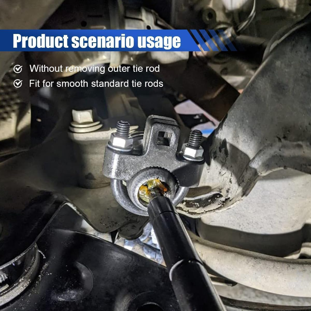 3/8In Low Profile Tool for Inner Tie Rod Removal,3/8" Carbon Steel Inner Low Profile Tool,Carbon Steel Inner Low Profile Tool,3/8In Carbon Steel Inner Tie Rod Removaltool,3/8 Inch Inner Tie Rod Tool