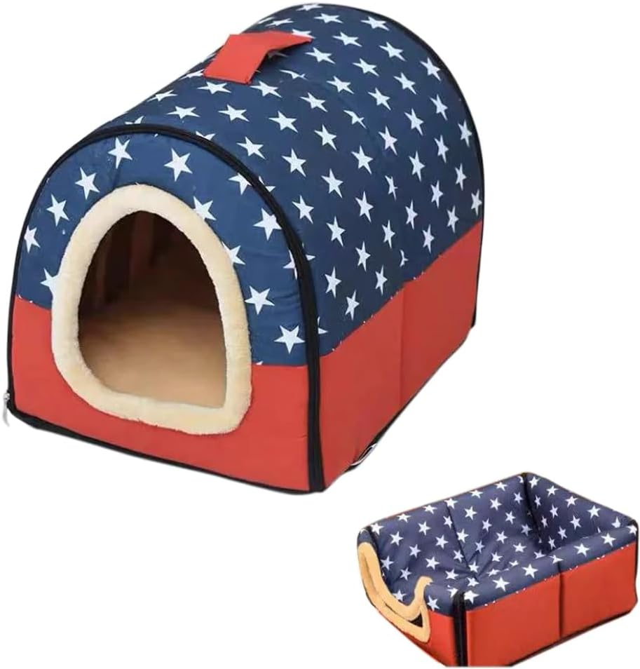 PETBRO Pet Dog House Kennel Soft Igloo Beds Cave Cat Doggy Warm Cushion Fold image number 3