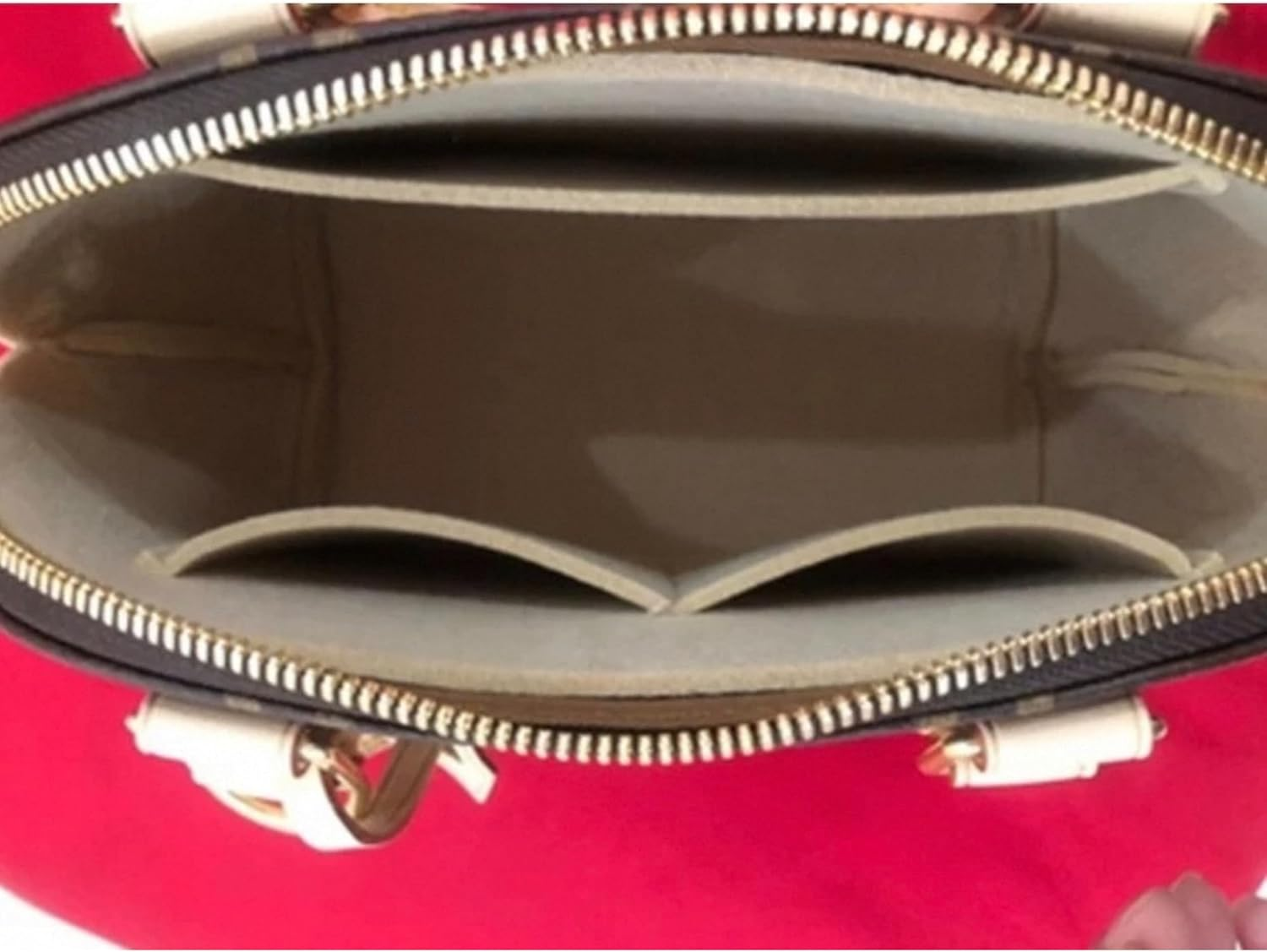 Xoppia Bag Organizer Compatible with Hermes Bolide 35 Bag. Felt Insert Liner for Women Tote Handbag. (Blue, Bolide 31) image number 1