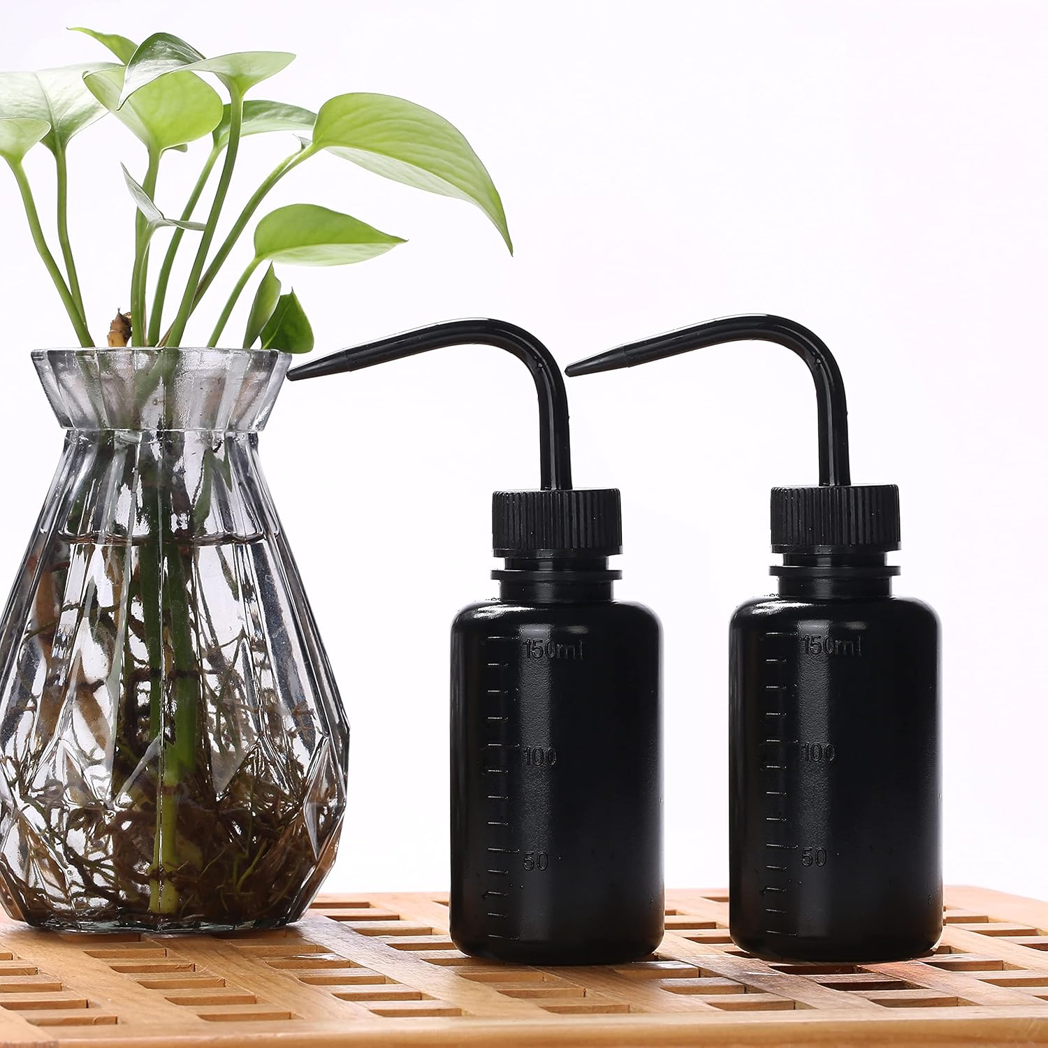 2Pcs Tattoo Wash Bottle 150Ml | 5Oz Water Squirt for Succulent Watering, Safety Rinse, Medical Cleaning - Black image number 2