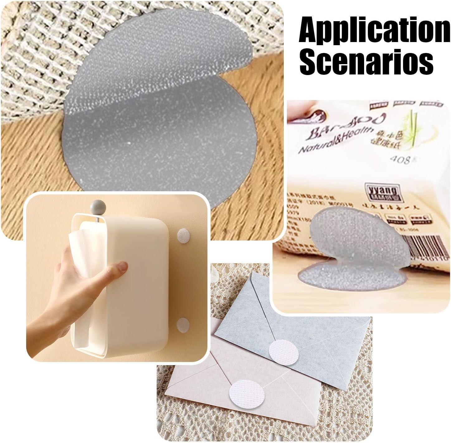 240Pcs Velcro Dots, 120 Pairs of 25Mm round Glue Dots, Heavy-Duty Waterproof Self-Adhesive Nylon Brushed Sticky Dots Hook and Loop, Suitable for Office, Handicraft Creation, Fabric, School and Home image number 1