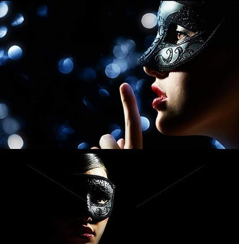 ZUJIACUN Couples Masquerade Masks, Cosplay Party Masks, Halloween, Dance Christmas Decorations, Lace Masks for Men and Women image number 6