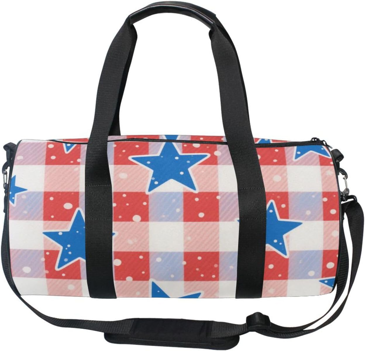 Independence Day Buffalo Stars Travel Hand Bag Travel Weekender Gear Bag Airplane Traveling Large Capacity image number 2