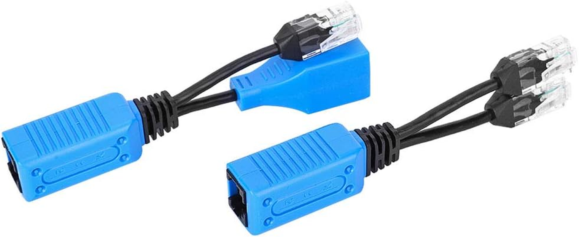 2Pcs Splitter RJ45 Combiner POE Adapter Connectors Power Cable Kit Works with IP Security Cameras, Wireless Access Points image number 6
