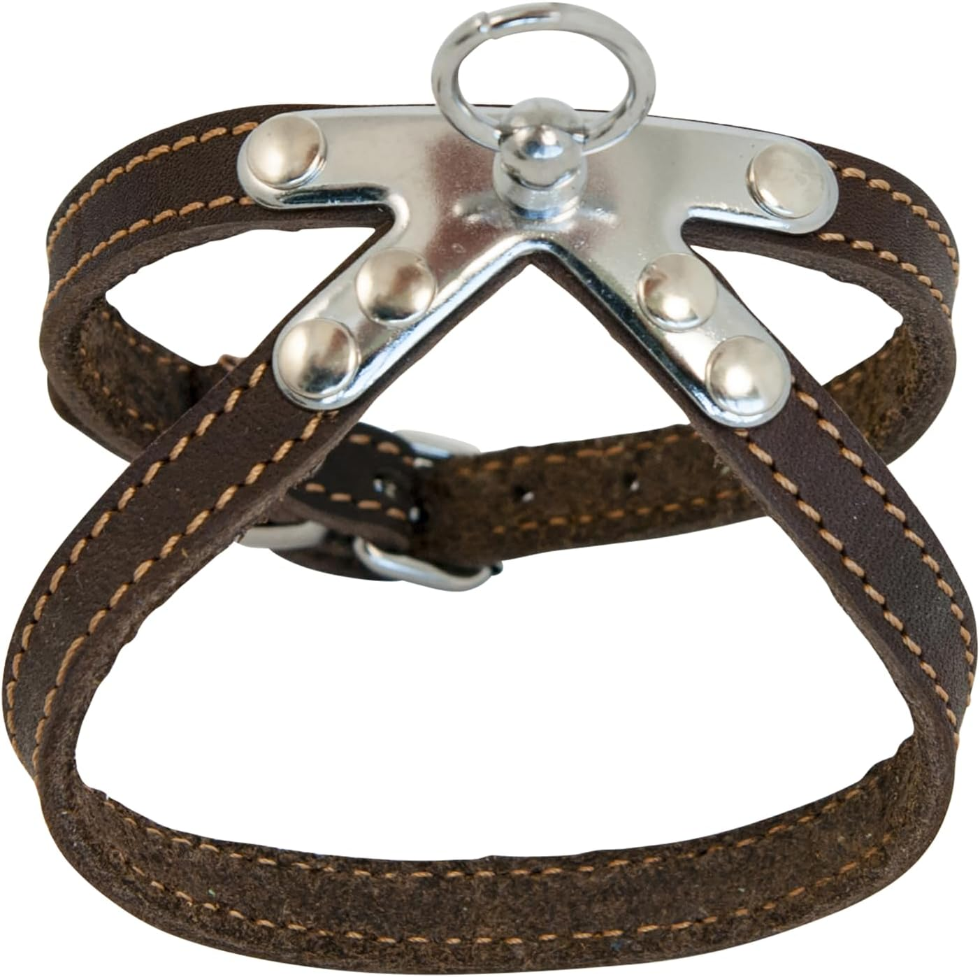 Jack and Vanilla, Oiled Leather Cat Harness with Red Leash, Custom Fit, Elegant Design, Optimal Comfort, Maximum Safety, Size 10 Mm, Red Colour, Pattern