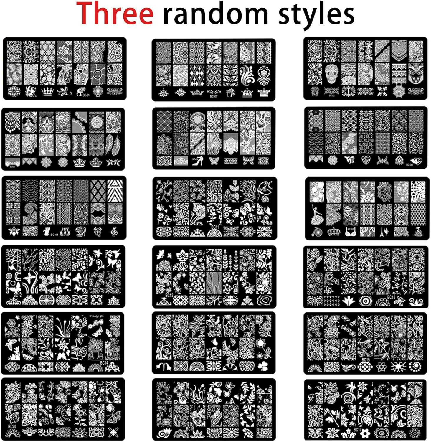 TYXHXTF Pack of 14 French Nail Stamp Kit,Nail Art Stamping Templates Manicure Tool Kit,Nail Art Jelly Stamper with Silicone Cushion,Nail Stamp,Gel Nail Polish Set for Diy Nail Art Designs image number 2