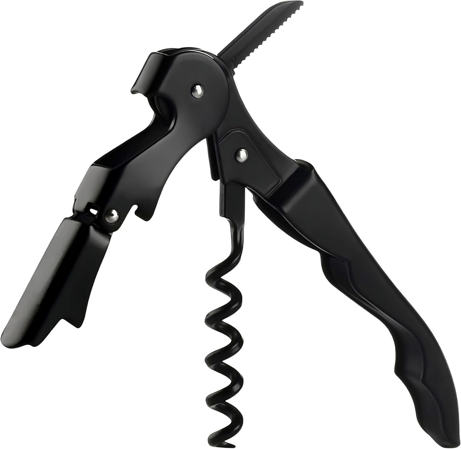 LLCFA Professional Stainless Steel Waiter'S Corkscrew - Sharp Micro-Serrated Knife & Foil Cutter, Premium Wine Bottle Opener for Servers, Bartenders & Wine Enthusiasts (Wine Opener) image number 6