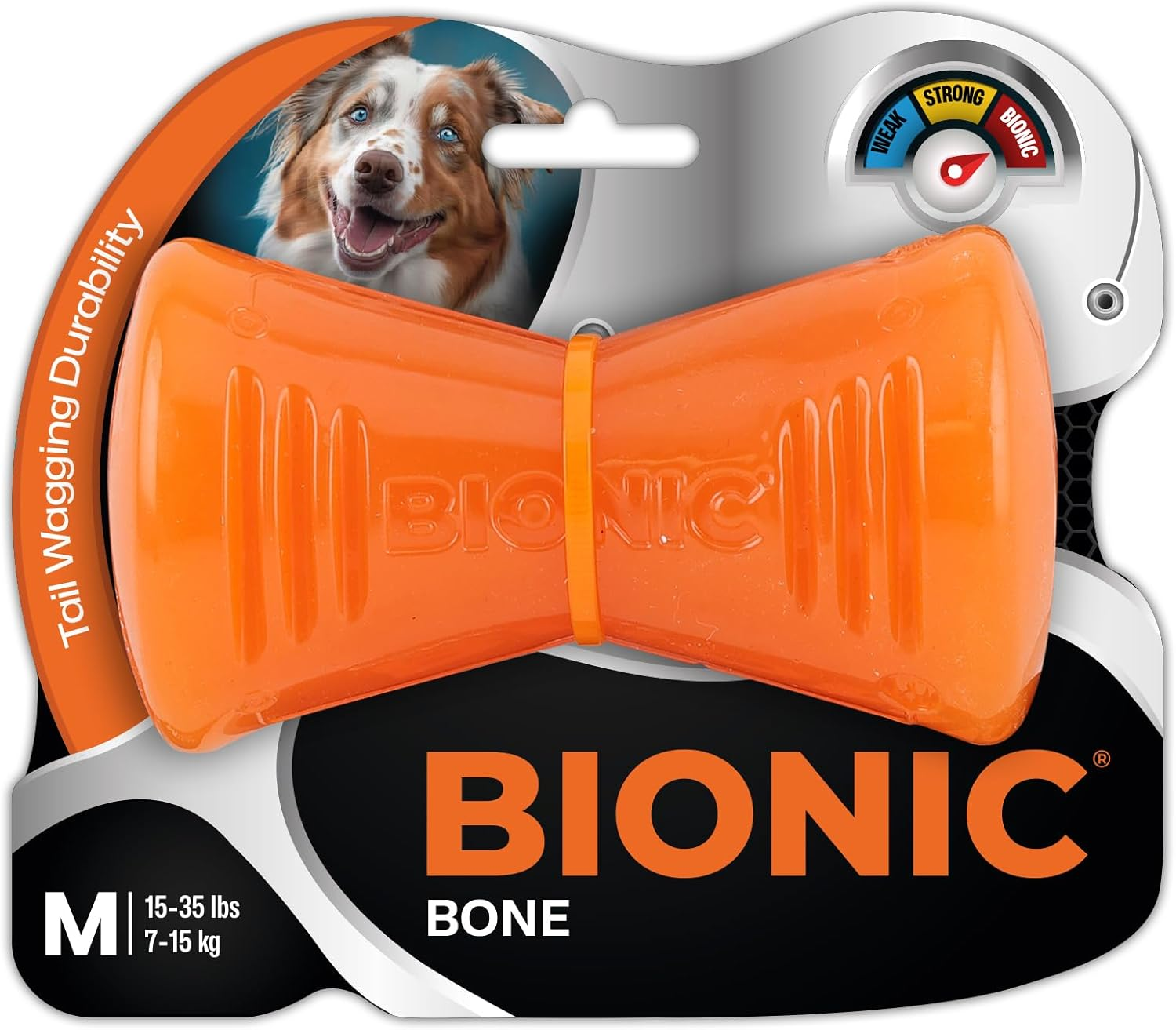 Bionic Super Bone Dog Toy, Medium, 12.2 X 5.3 X 6.7 Cm