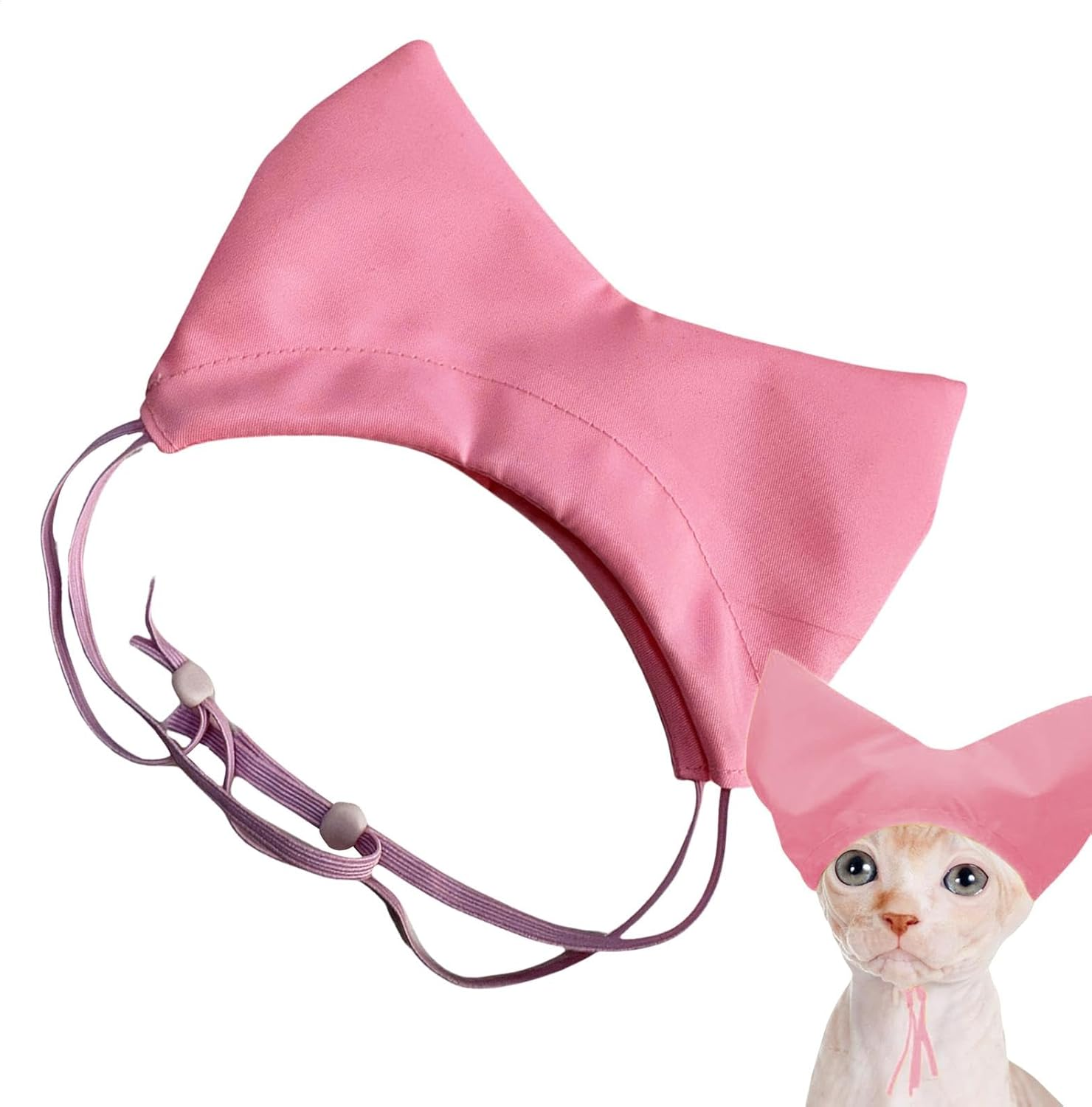Shurzzesj Dog Shower Cap - Bathing Cap Adjustable Shower Hat Dog Ear Cover - Head Wrap Oxford Cloth, Pet Supplies Waterproof Ear Protection, Grooming Bathing Supplies - Pink image number 3