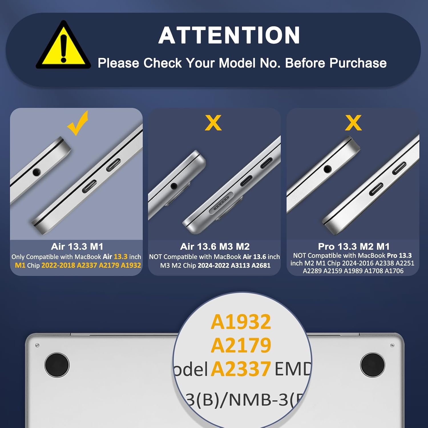 MOSISO Compatible with Macbook Air 13 Inch Case 2022 2021 2020 2019 2018 Release A2337 M1 A2179 A1932 Retina Display with Touch ID, Protective Plastic Hard Shell Case Cover, Crystal Clear image number 3