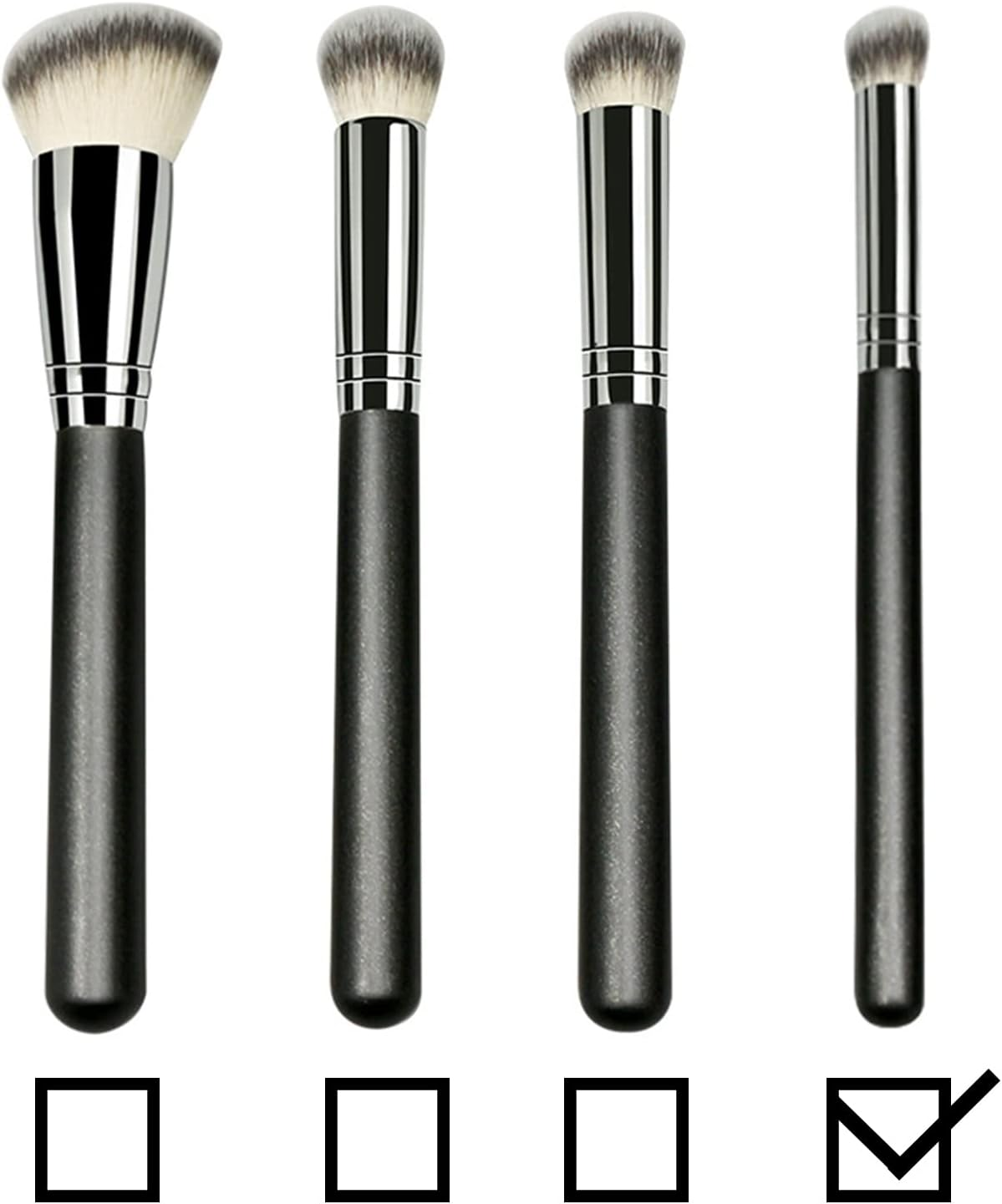 Ksvsonrvi Concealer Brush, under Eye Small Size Angled Head Kabuki Nose Contour Brush for Concealing Blending Setting Buffing image number 4