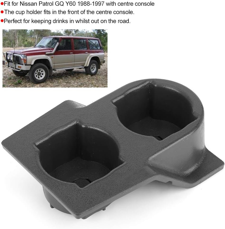 GQ Y60 Cup Holder Rack, Water Cup Holder, Dark Gray Unique Design, Centre Console with Fitting for GQ Y60 1988 1997 image number 2