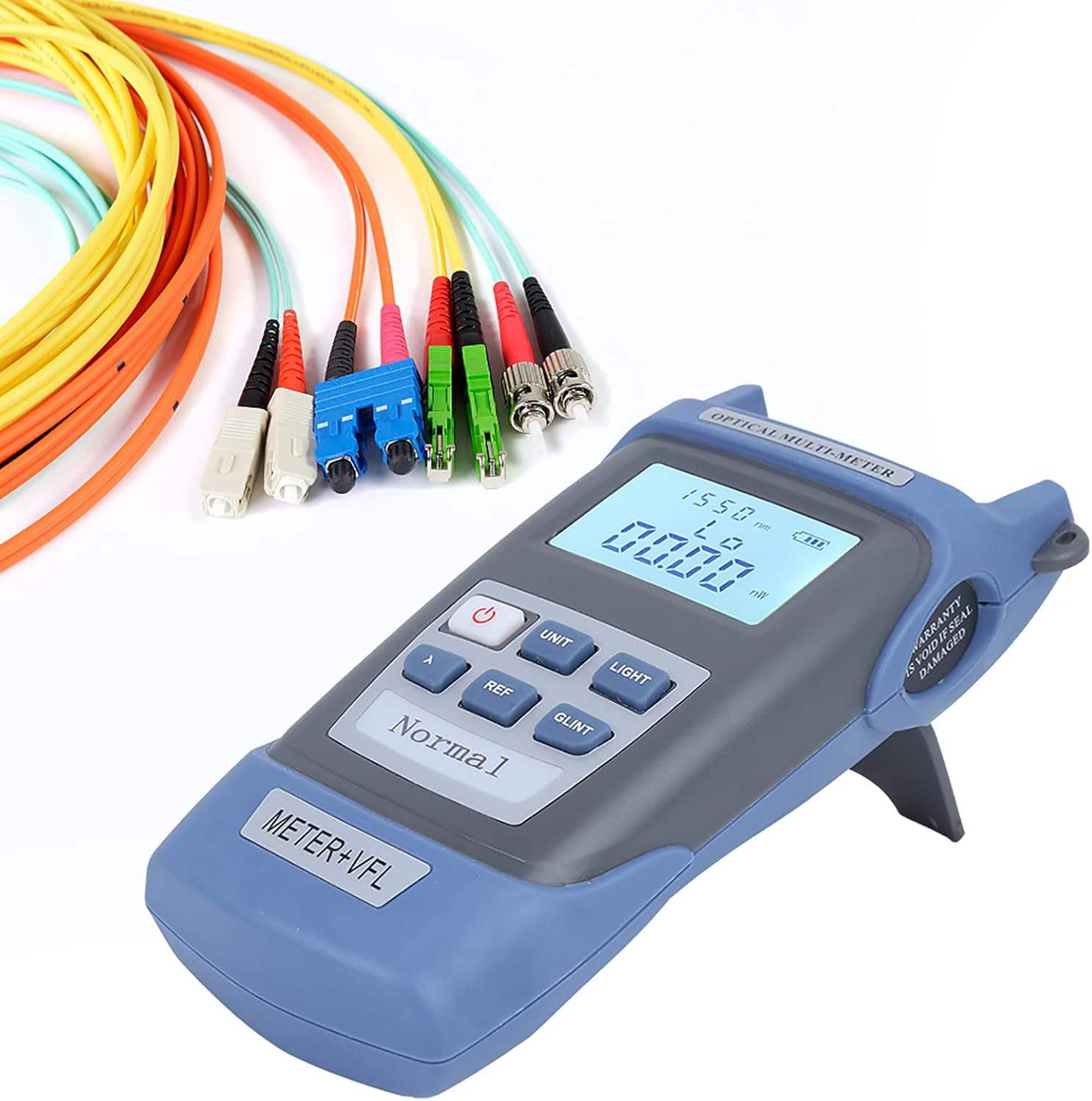 ASHATA Fiber Optical Power Meter, 15KM Visual Fault Locator, Fiber Optic Cable Tester, Universal Interface, Engineering Plastic Handle image number 4
