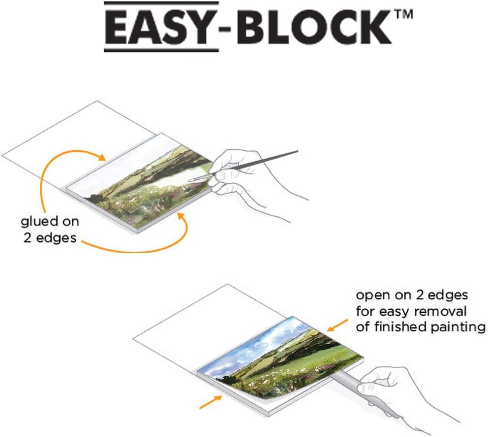 Speedball Fluid 100% Rag CP Watercolour Block Pad, 15 Sheets 9X12 Inches, Superior-Grade Material, Distinctive Textured Surface, Ideal for Watercolour Artistry image number 4