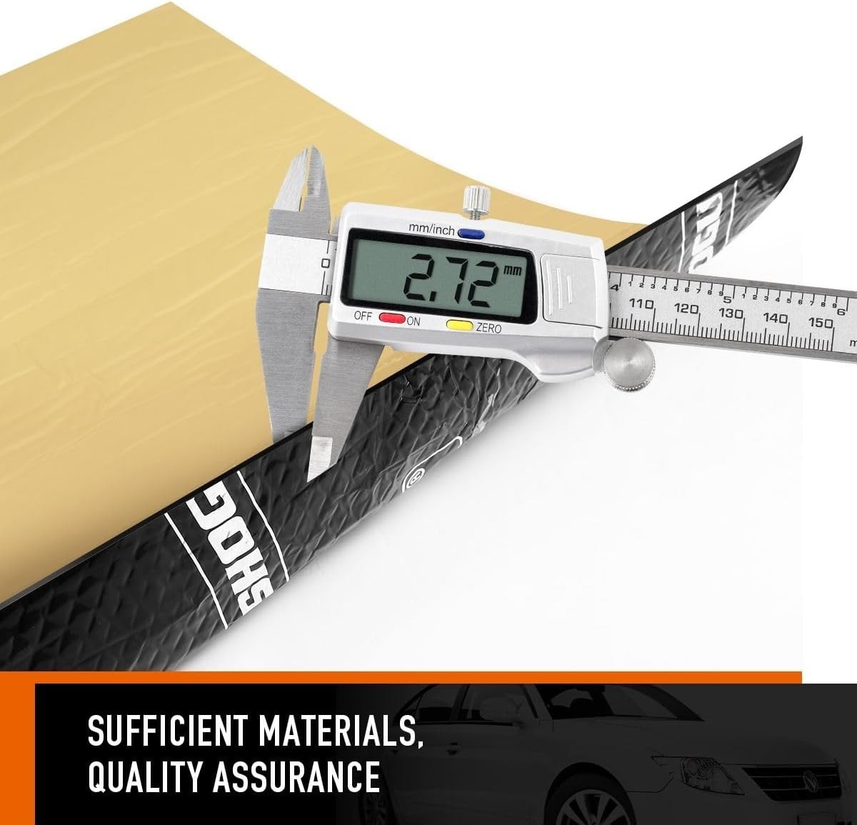 Car Sound Deadener Mat Sound Insulation Mat Thicker Heat Shield Butyl Material 10PCS 40X50CM image number 3