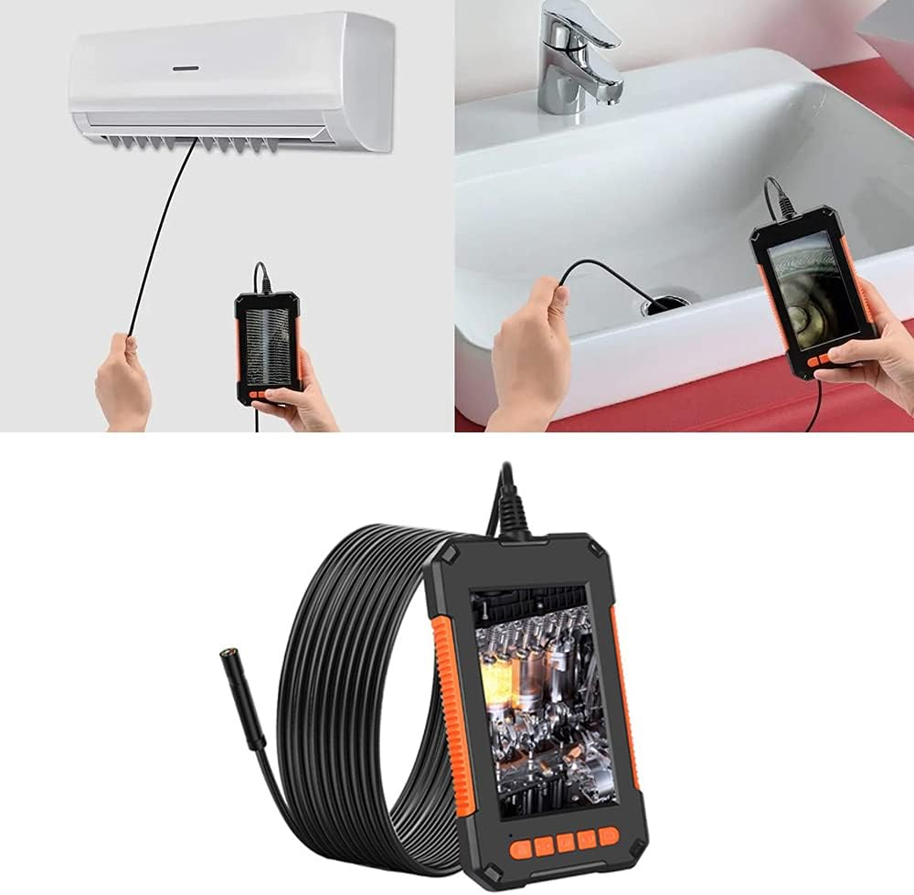 Smart Snake Lens, Household Cleaning Repairing Accessory Tool 1080P HD 4.3 Inch Screen with 8 Lamps TF Card Port/128 image number 5