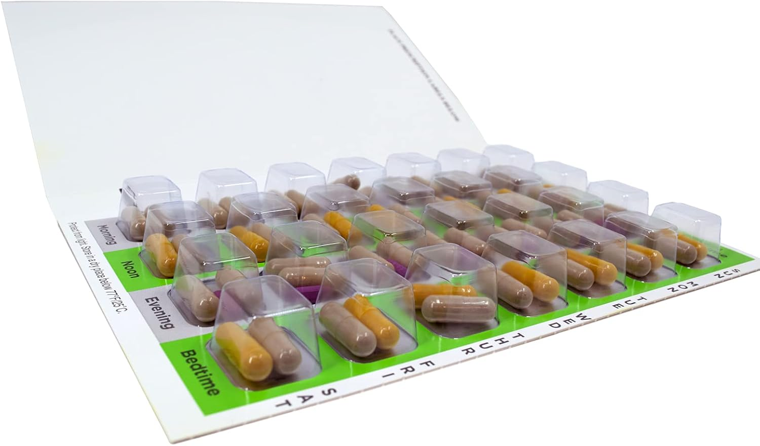 4 Times a Day Weekly XL Cold Seal Pharmacy Blister Pack System Cards for Pills -Two Piece Unit Dose Tri-Fold Booklet, Easy No Extra Equipment Needed (4X a Day Weekly - 6 Pack) image number 5