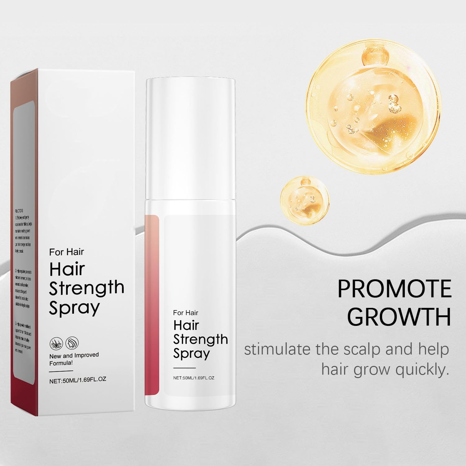 Hair Growth Oil Spray, Natural Hair Growth Oil, Non-Greasy, Damage Repair, Loss Prevention, Nourishes Hair & Scalp (2Pcs) image number 3