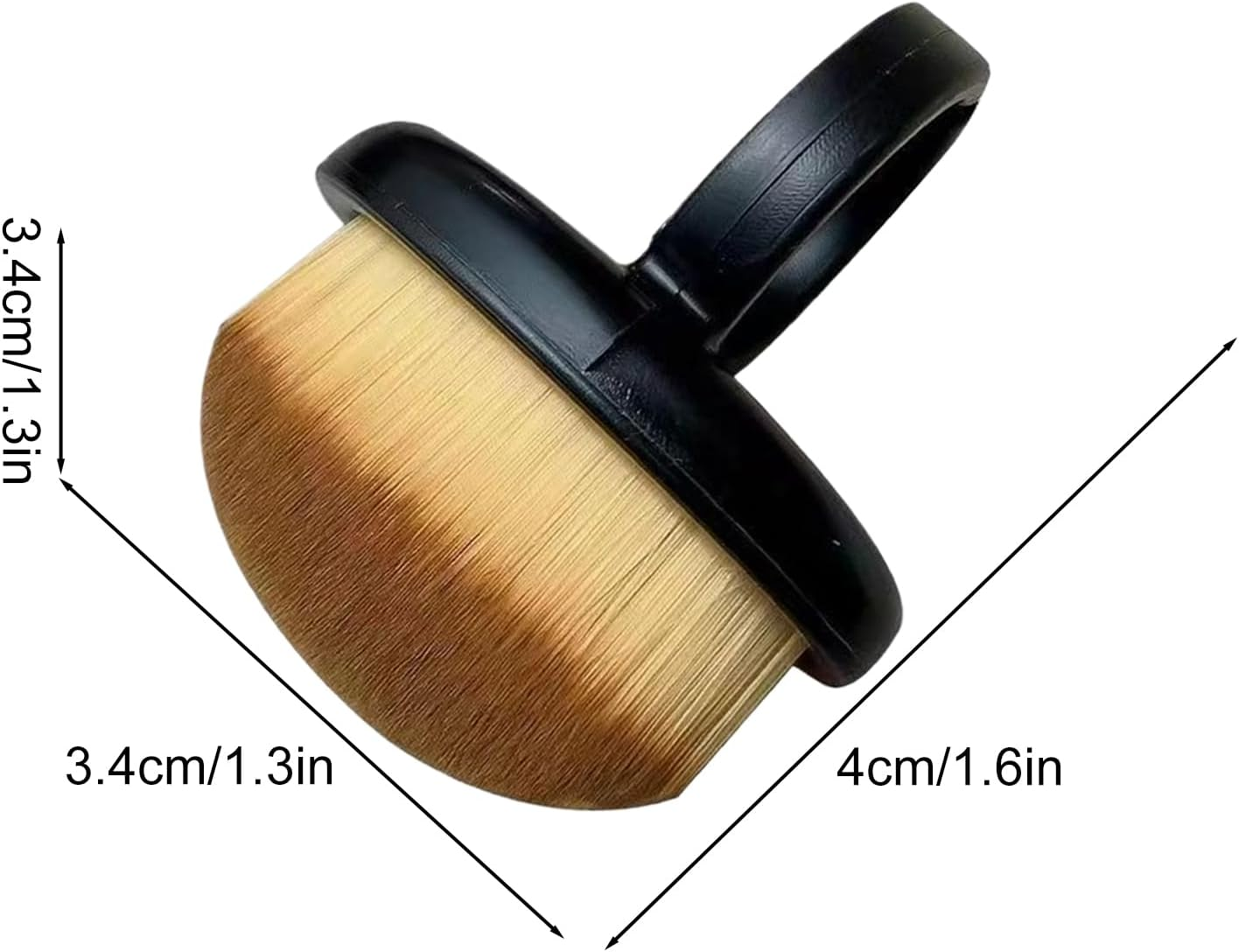 Finger Ring Nail Dust Brush | 1.6 Inches Powder Remover Brush | Nail Dust Remover | Soft Manicure Art Supplies Makeup Tool for Travel, Vacation, Outdoor, Home, Salon image number 2