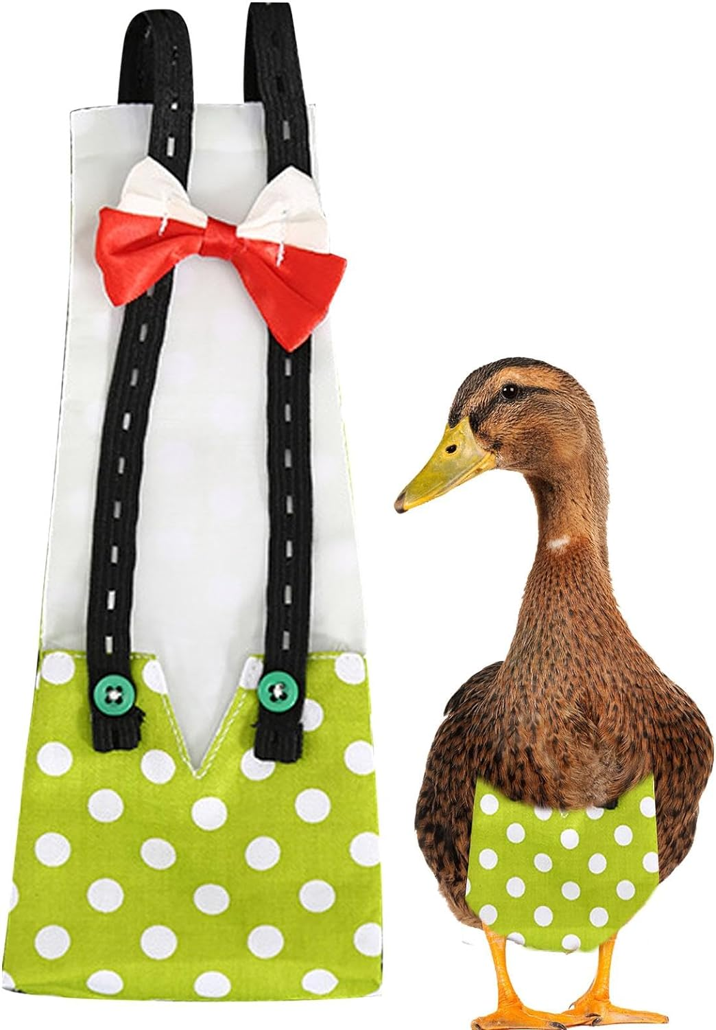 Chicken Diapers - Pet Chicken Diaper | Washable Pet Chicken Diapers, Adjustable Duckling Diapers Clothes with Bow Tie for Poultry - Pineapple image number 4