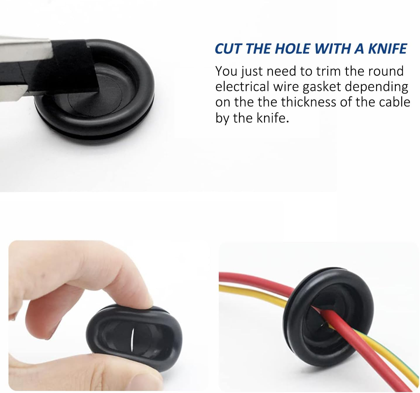 170PCS Rubber Grommet Kit - Closed Rubber Hole Plugs, Firewall Grommets for Automotive Wiring Protection - Drill Hole Sizes M7.14 to M25.4 image number 6