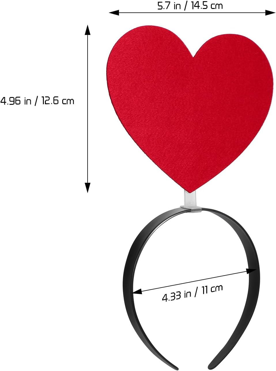 TOYANDONA 2-Piece Funny Headband Set: Hair Band, Heart-Shaped Hoops, Creative Halloween Headband, Carnival Headband Decoration for Festivals, Birthdays, Valentine'S Day Accessories image number 3
