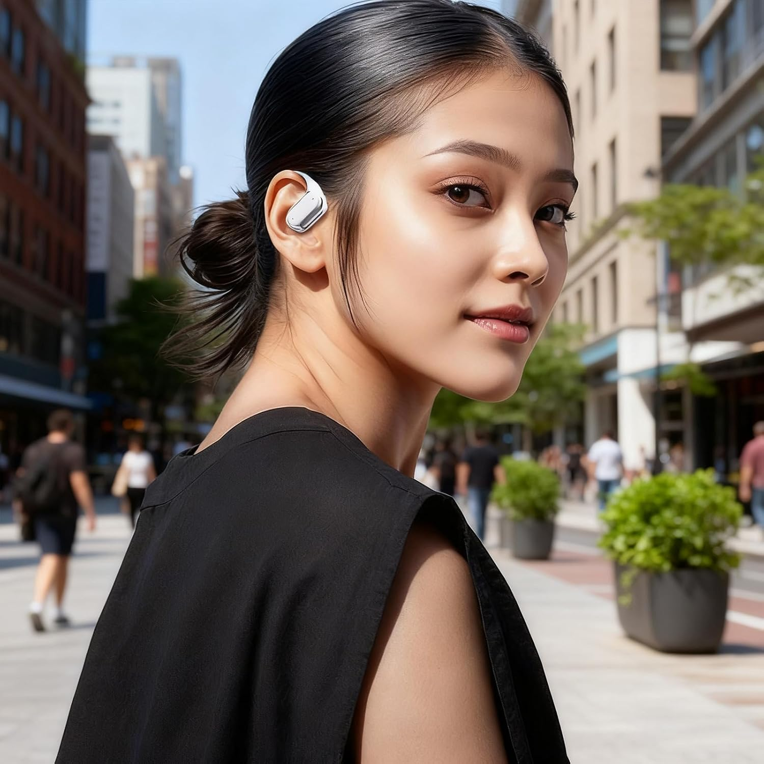 Translation Headphones | Noise Reduction Stereo Sound | AI Translation Earbuds Real Time Translator | for Office Home Business School Learning Sports Gym Outdoor Men Women image number 1