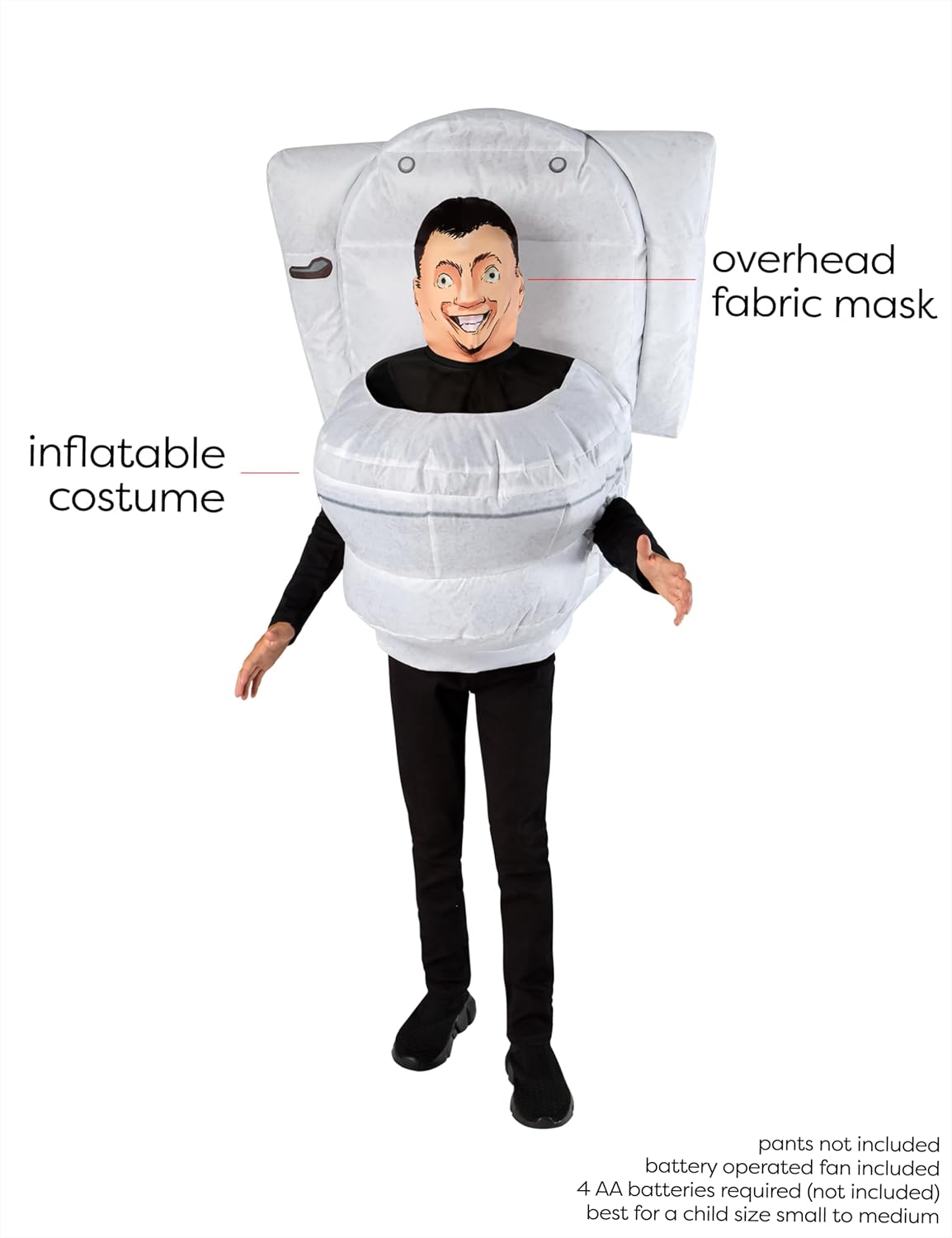 Skibidi Toilet Inflatable Costume for Kids - Skibidi Toilet - Child (One Size) image number 1