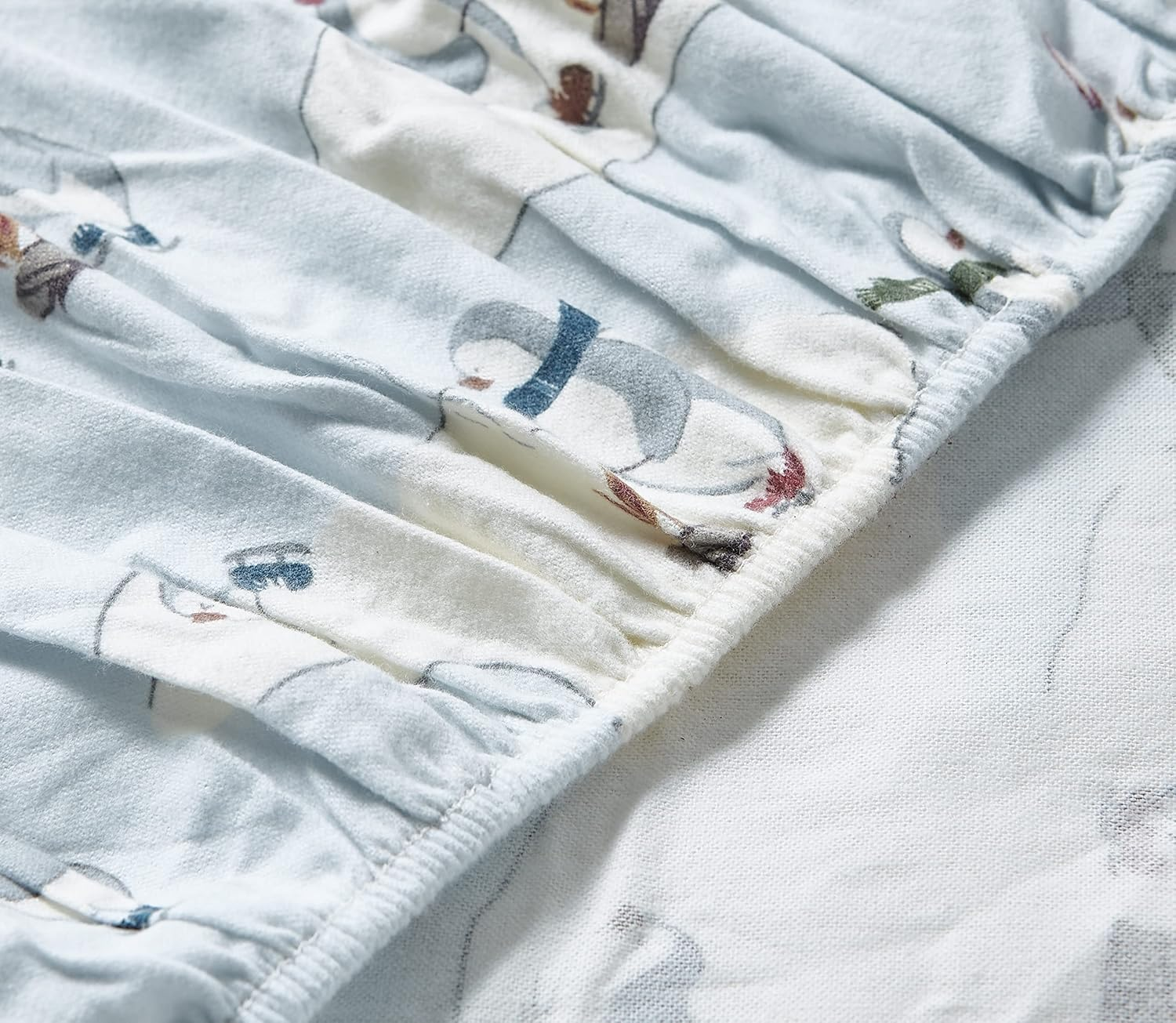 Eddie Bauer - Full Sheets, Cotton Flannel Bedding Set, Brushed for Extra Softness, Cozy Home Decor (Skating Penguin, 4 Pcs, Full) image number 3