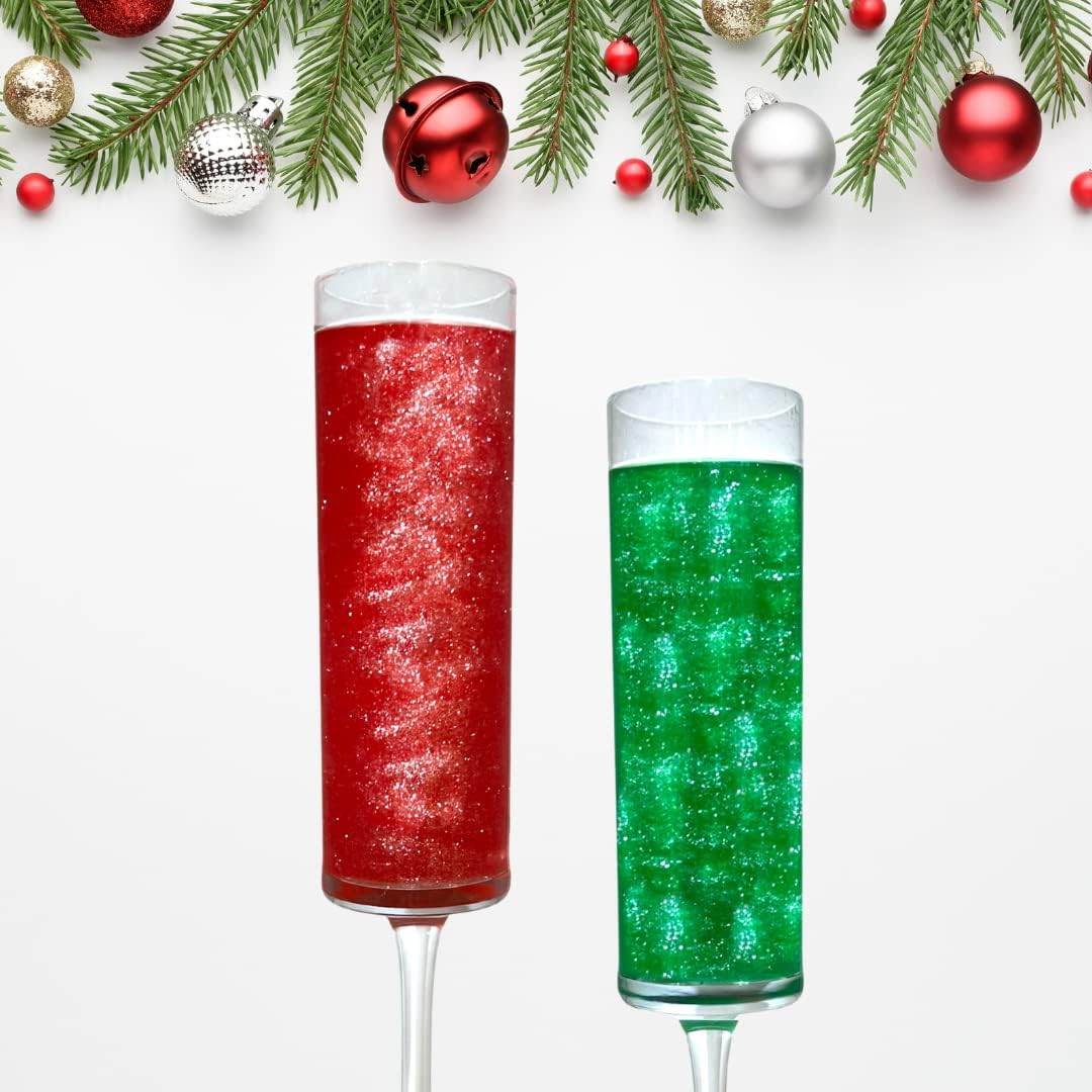 Sip and Shimmer Christmas Drink Glitter &ndash; Drink Glitter for Cocktails, Wine, Champagne, Mocktails &ndash; Food-Grade Cocktail Glitter Made in USA &ndash; Red and Green Christmas, Edible Glitter, Christmas Party - Black,Orange image number 7