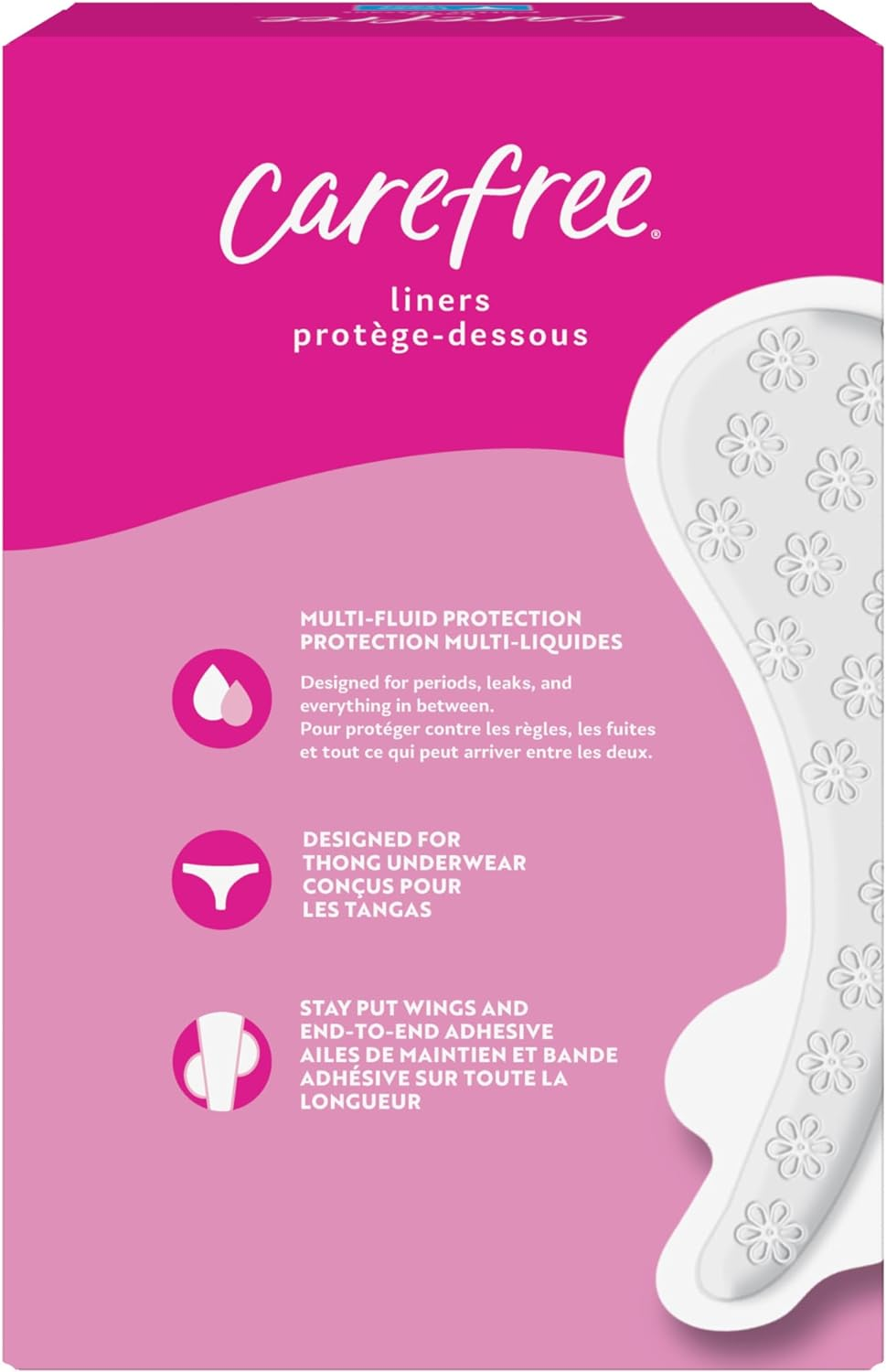 Carefree Thong Regular Unscented Liner, 49 Ounce image number 1