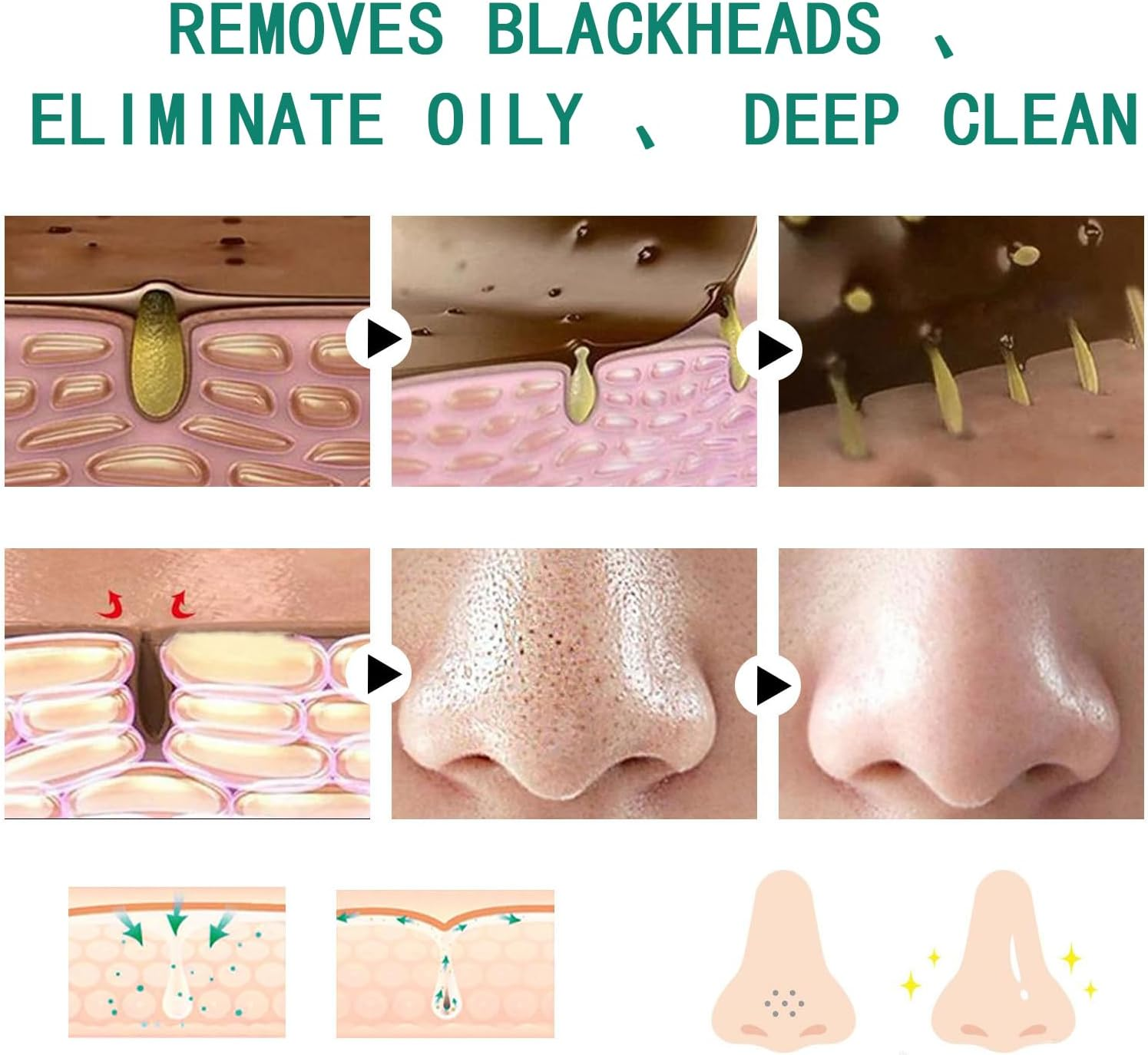 Blackhead Remover Mask, Activated Carbon Stripping Peel off Mask, Deeply Cleanses Face, Nose, Blackheads, Pores and Acne Blackhead Remover, Suitable for Both Men and Women and All Skin Types image number 1