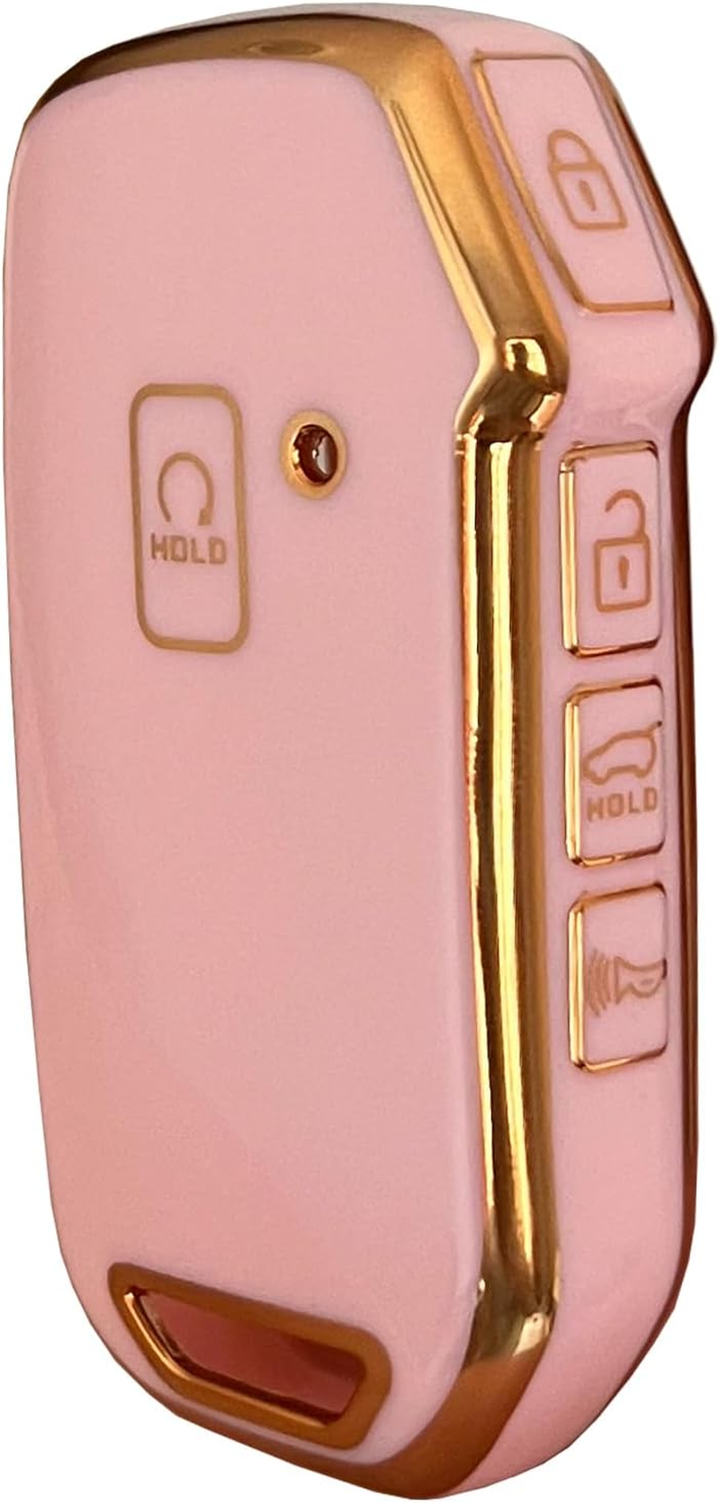 For Kia Key Fob Cover Keyless Remote Smart Key Shell with Keychain Fit for Kia Ceed Cerato Forte NIRO Seltos Sorento Soul Sportage Telluride (Pink) image number 2