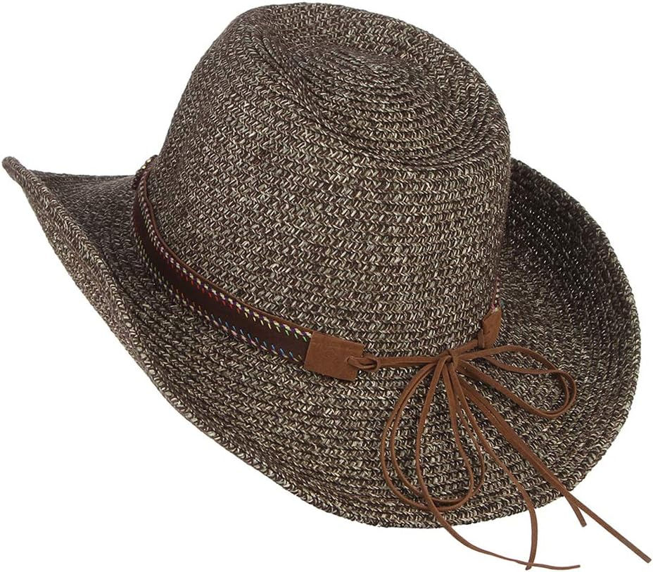 Kowaku Men Women Cowboy Straw Hat Summer Beach Sun Hat Western Festival Costumes